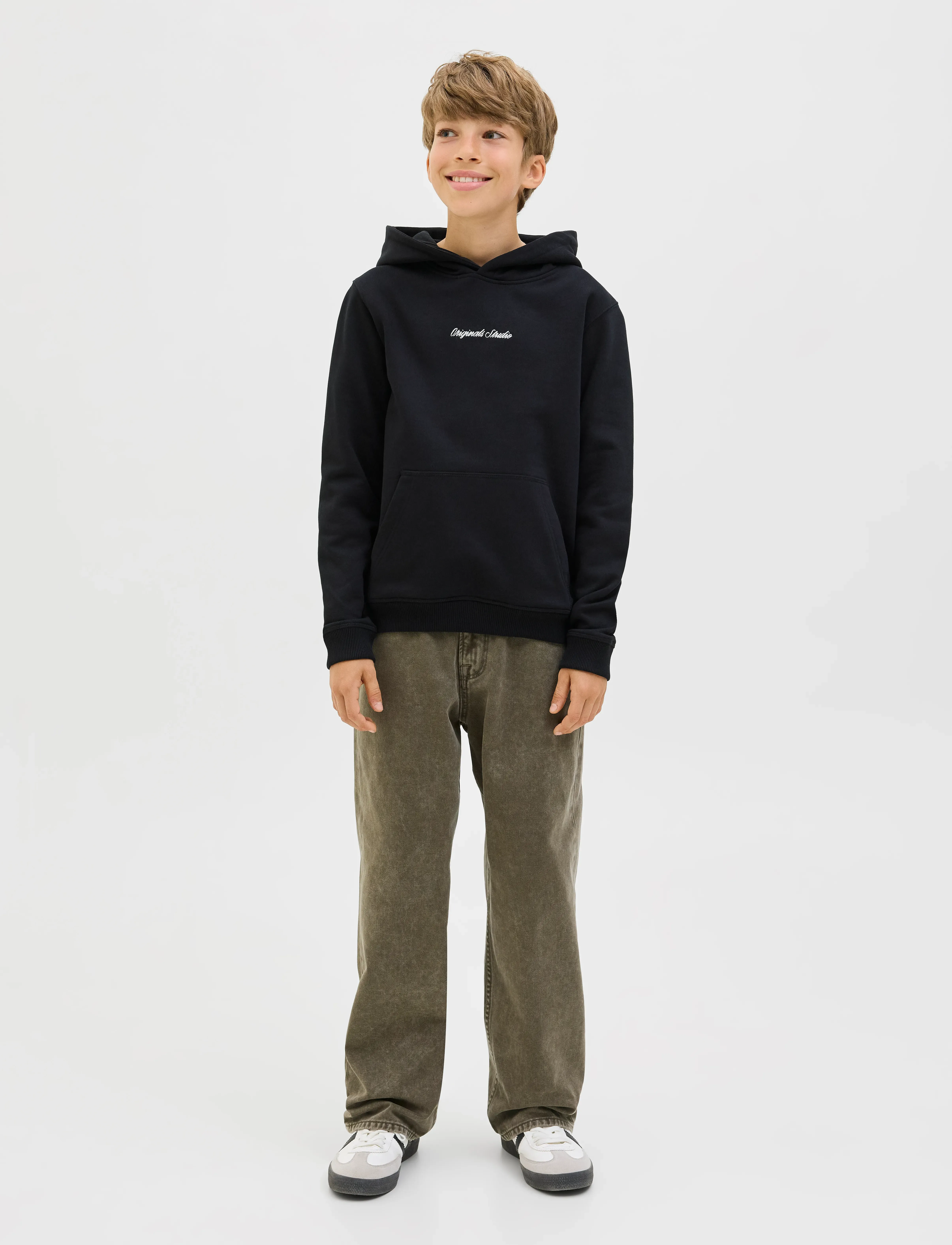 Jack & Jones - JORNORREBRO EMB SWEAT HOOD NOOS JNR - hættetrøjer - black - 5