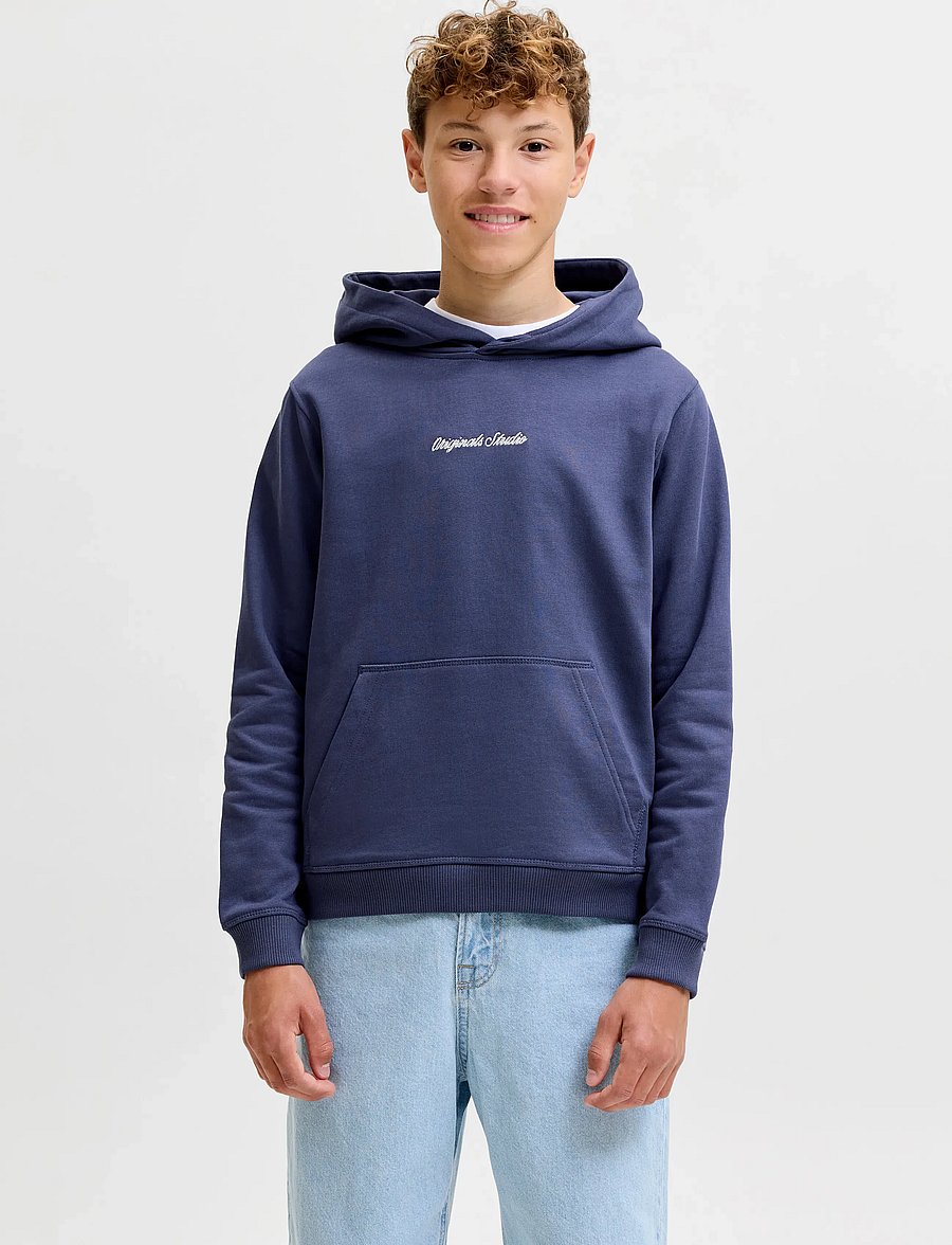 Jack & Jones - JORNORREBRO EMB SWEAT HOOD NOOS JNR - huvtröjor - crown blue - 0