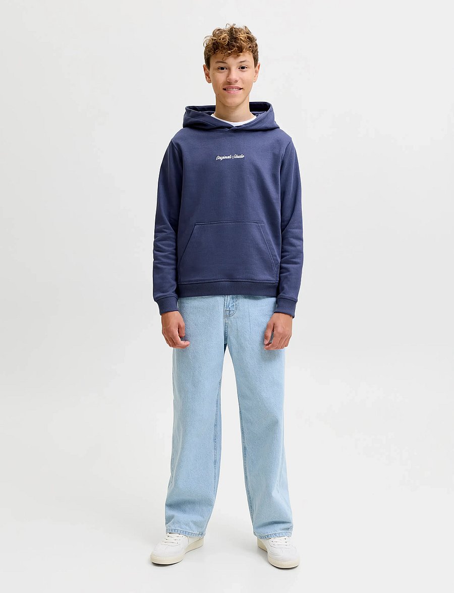 Jack & Jones - JORNORREBRO EMB SWEAT HOOD NOOS JNR - huvtröjor - crown blue - 4