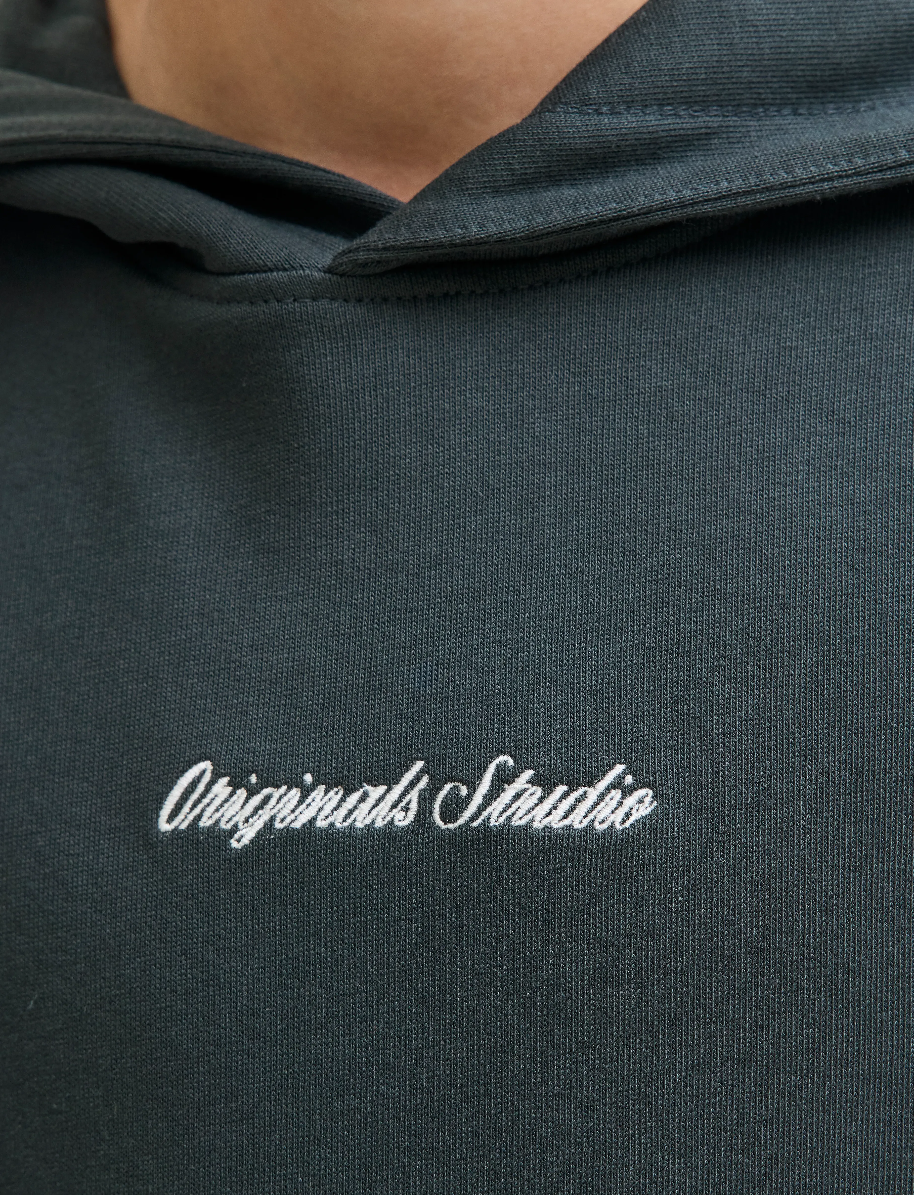 Jack & Jones - JORNORREBRO EMB SWEAT HOOD NOOS JNR - hættetrøjer - forest river - 4