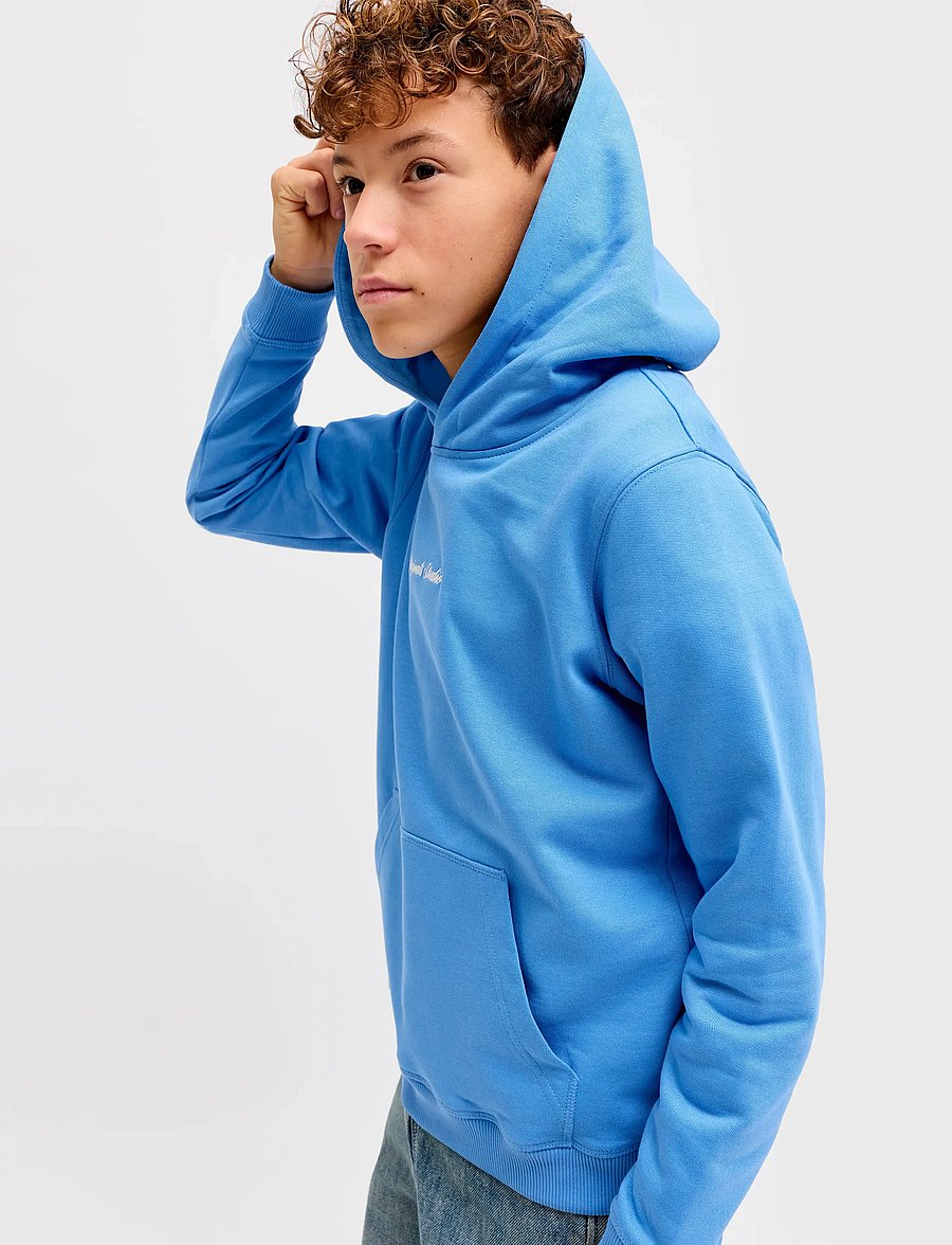 Jack & Jones - JORNORREBRO EMB SWEAT HOOD NOOS JNR - hættetrøjer - marina - 5