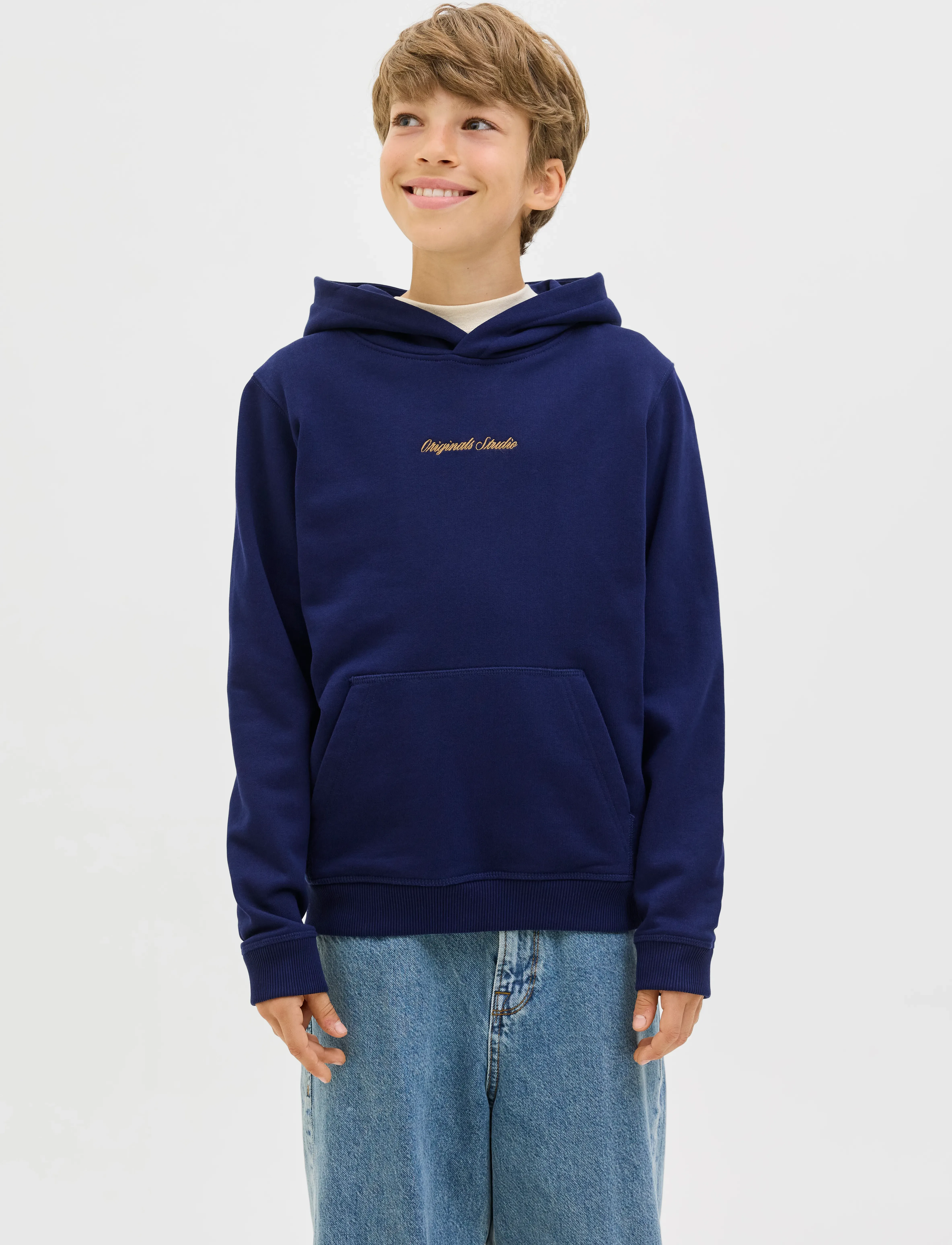 Jack & Jones JORNORREBRO EMB SWEAT HOOD NOOS JNR - Kapuzenpullover - OCEAN CAVERN / navy