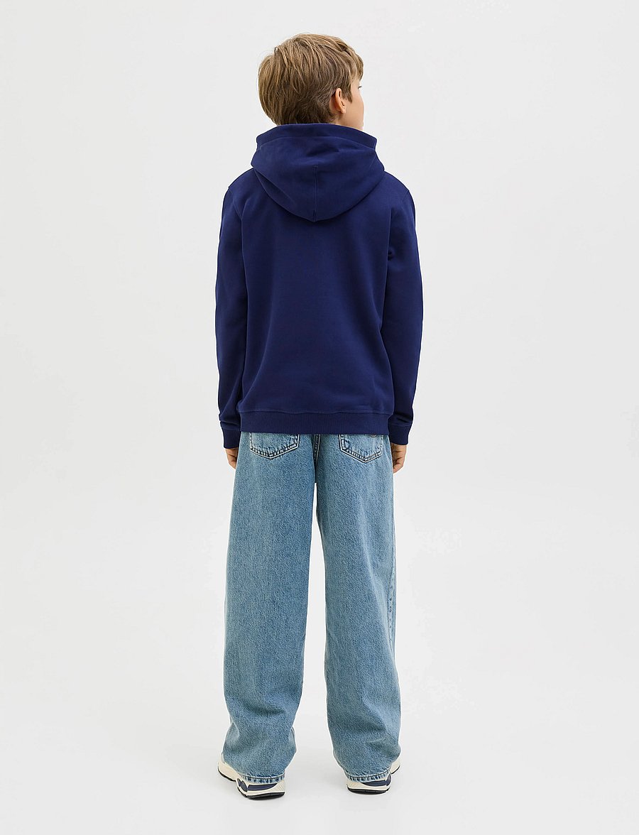 Jack & Jones - JORNORREBRO EMB SWEAT HOOD NOOS JNR - pulls à capuche - ocean cavern - 3