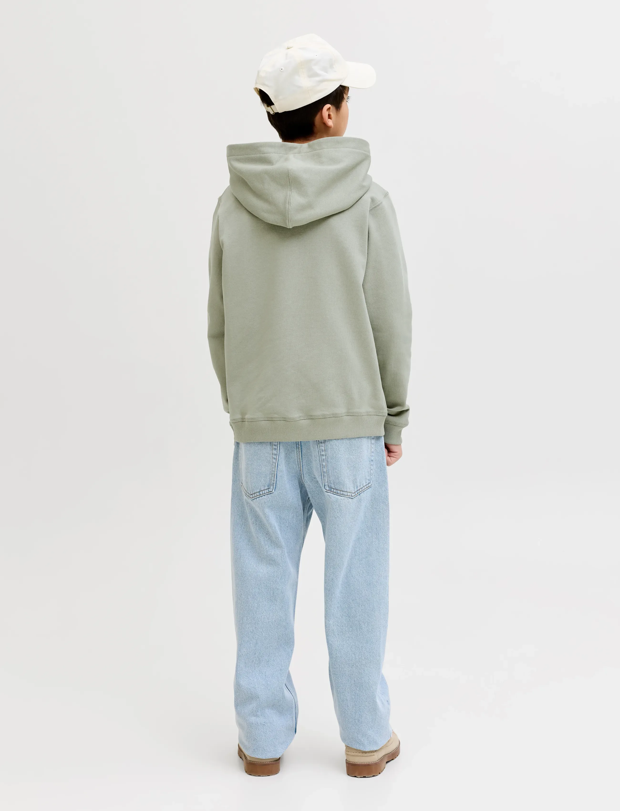 Jack & Jones - JORNORREBRO EMB SWEAT HOOD NOOS JNR - hættetrøjer - seagrass - 2