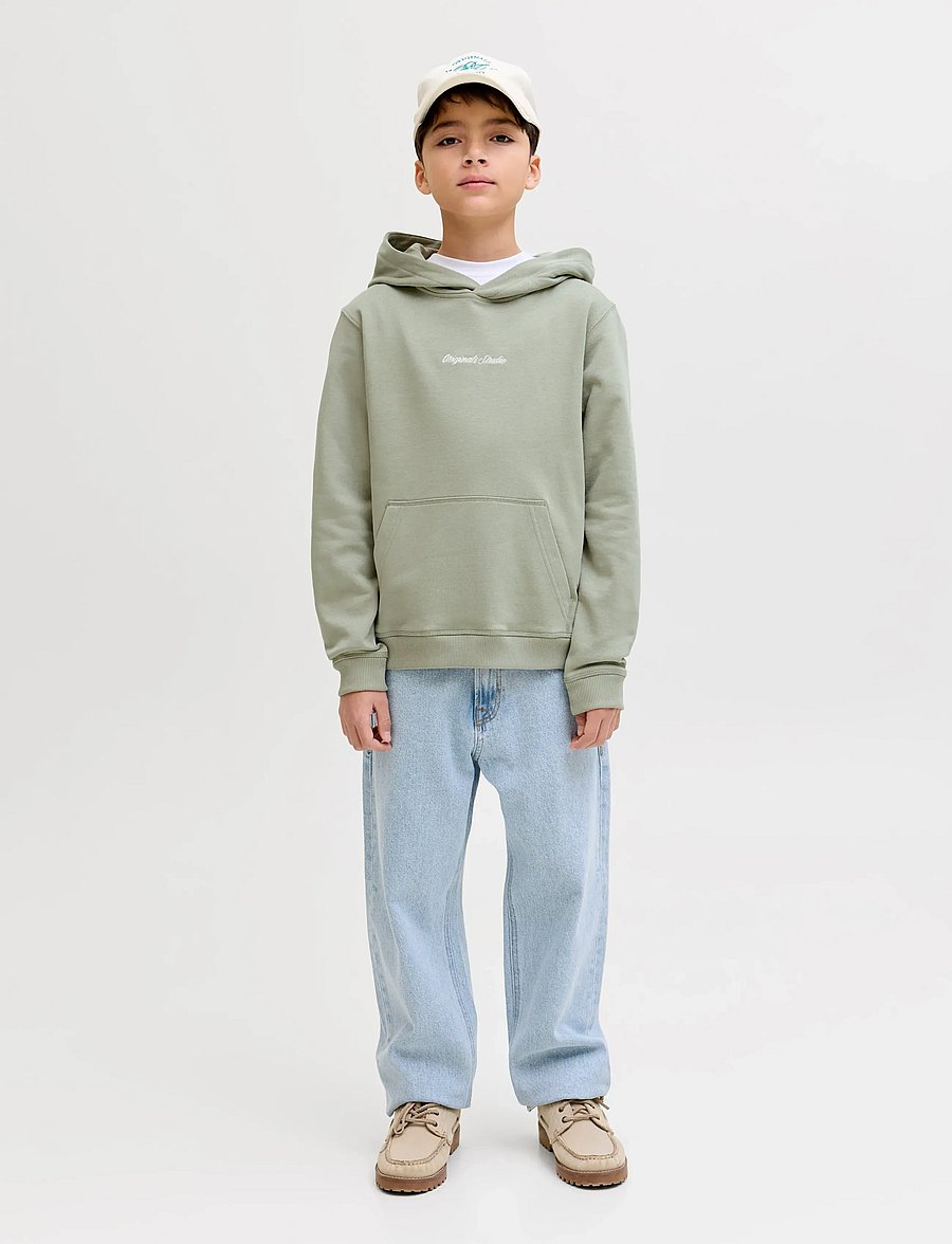 Jack & Jones - JORNORREBRO EMB SWEAT HOOD NOOS JNR - kapuzenpullover - seagrass - 3
