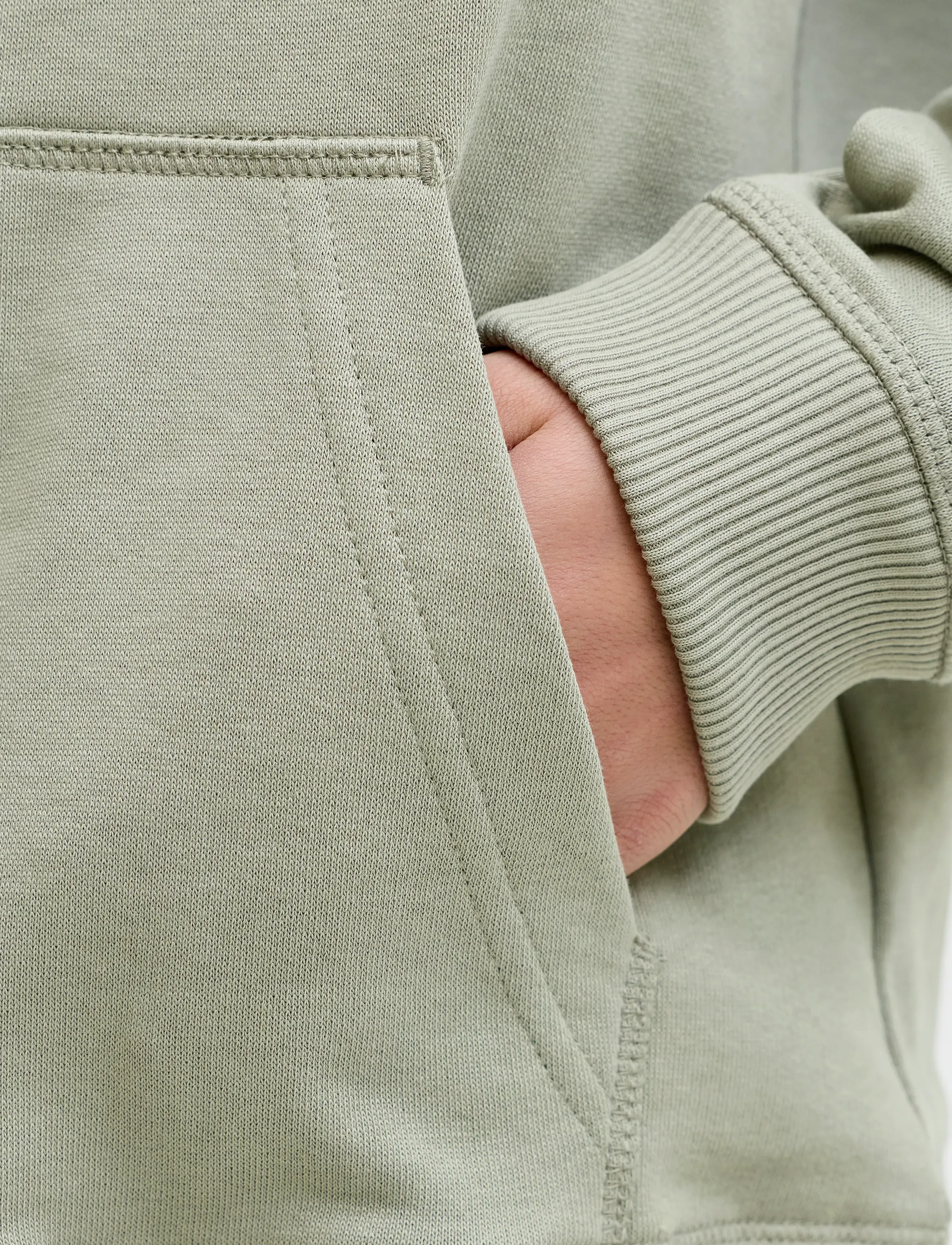 Jack & Jones - JORNORREBRO EMB SWEAT HOOD NOOS JNR - hættetrøjer - seagrass - 5
