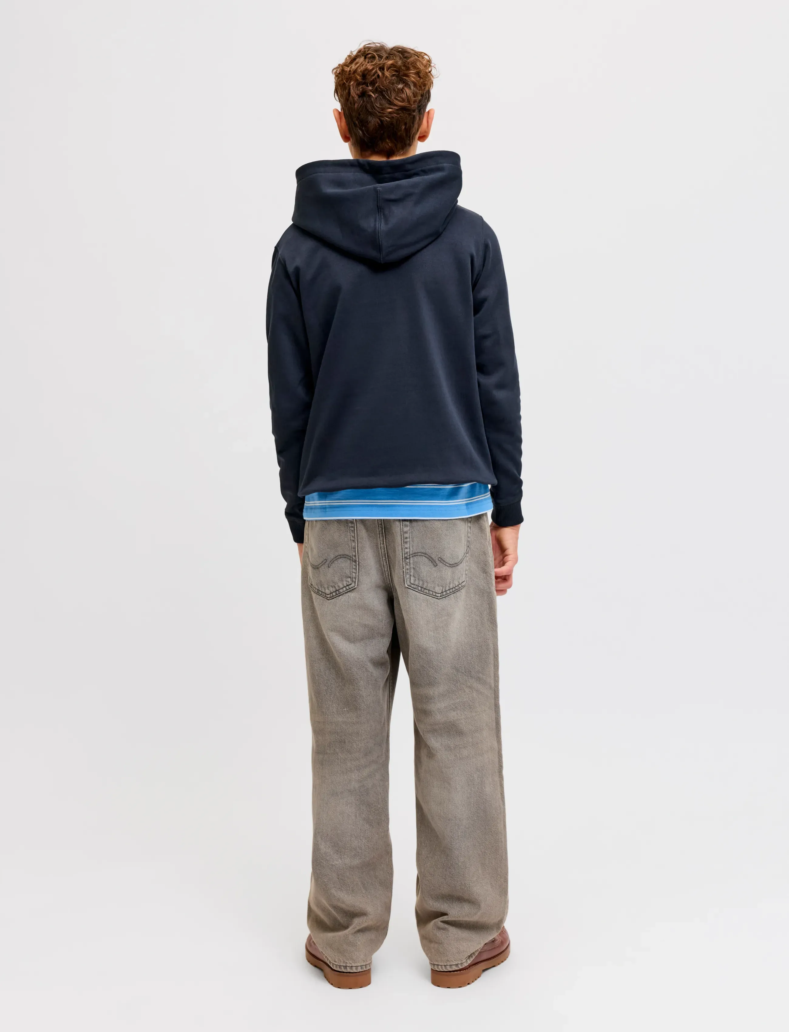 Jack & Jones - JORNORREBRO EMB SWEAT HOOD NOOS JNR - hættetrøjer - sky captain - 2