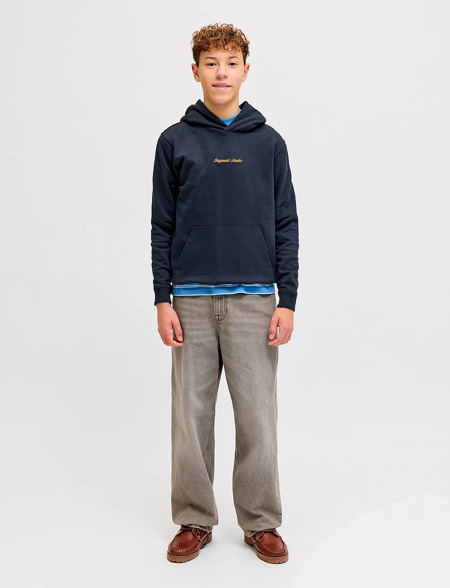 Jack & Jones - JORNORREBRO EMB SWEAT HOOD NOOS JNR - kapuzenpullover - sky captain - 3