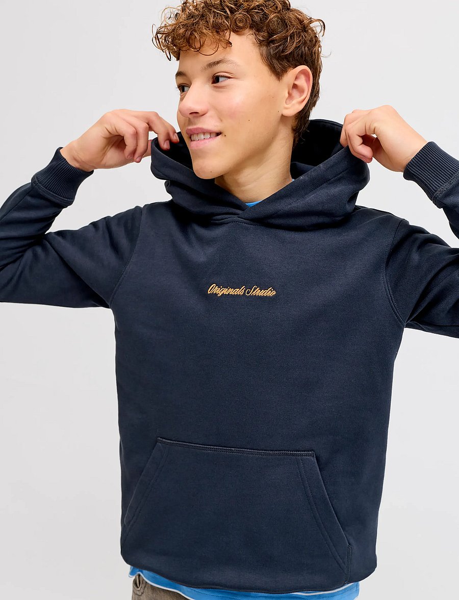 Jack & Jones - JORNORREBRO EMB SWEAT HOOD NOOS JNR - kapuzenpullover - sky captain - 5