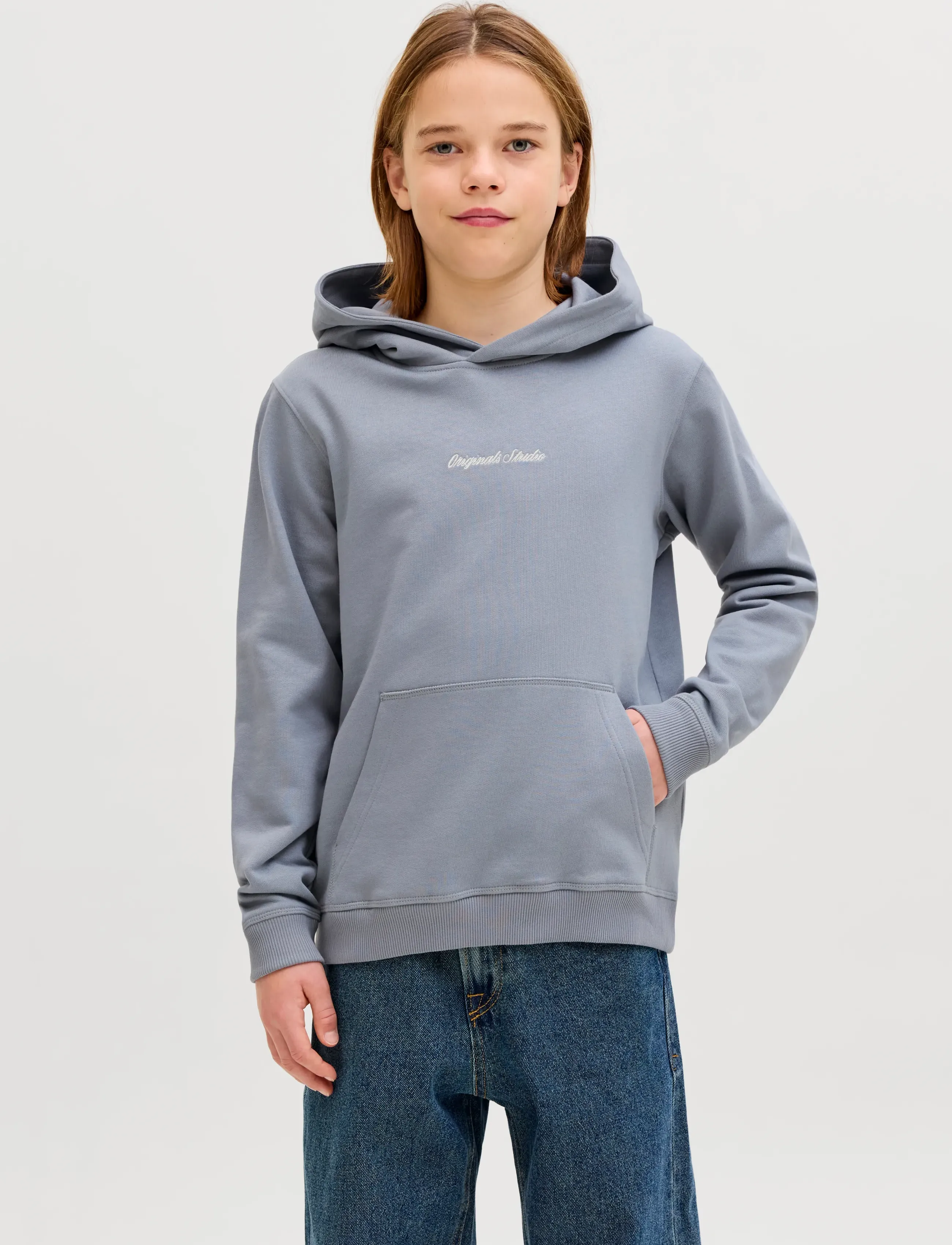 Jack & Jones JORNORREBRO EMB SWEAT HOOD NOOS JNR - Sweatshirts & Hoodies - TRADEWINDS / blue