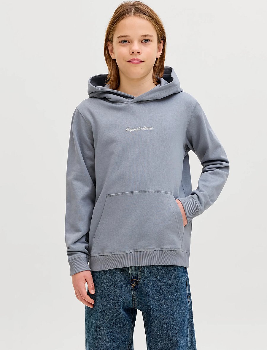 Jack & Jones - JORNORREBRO EMB SWEAT HOOD NOOS JNR - kapuzenpullover - tradewinds - 0