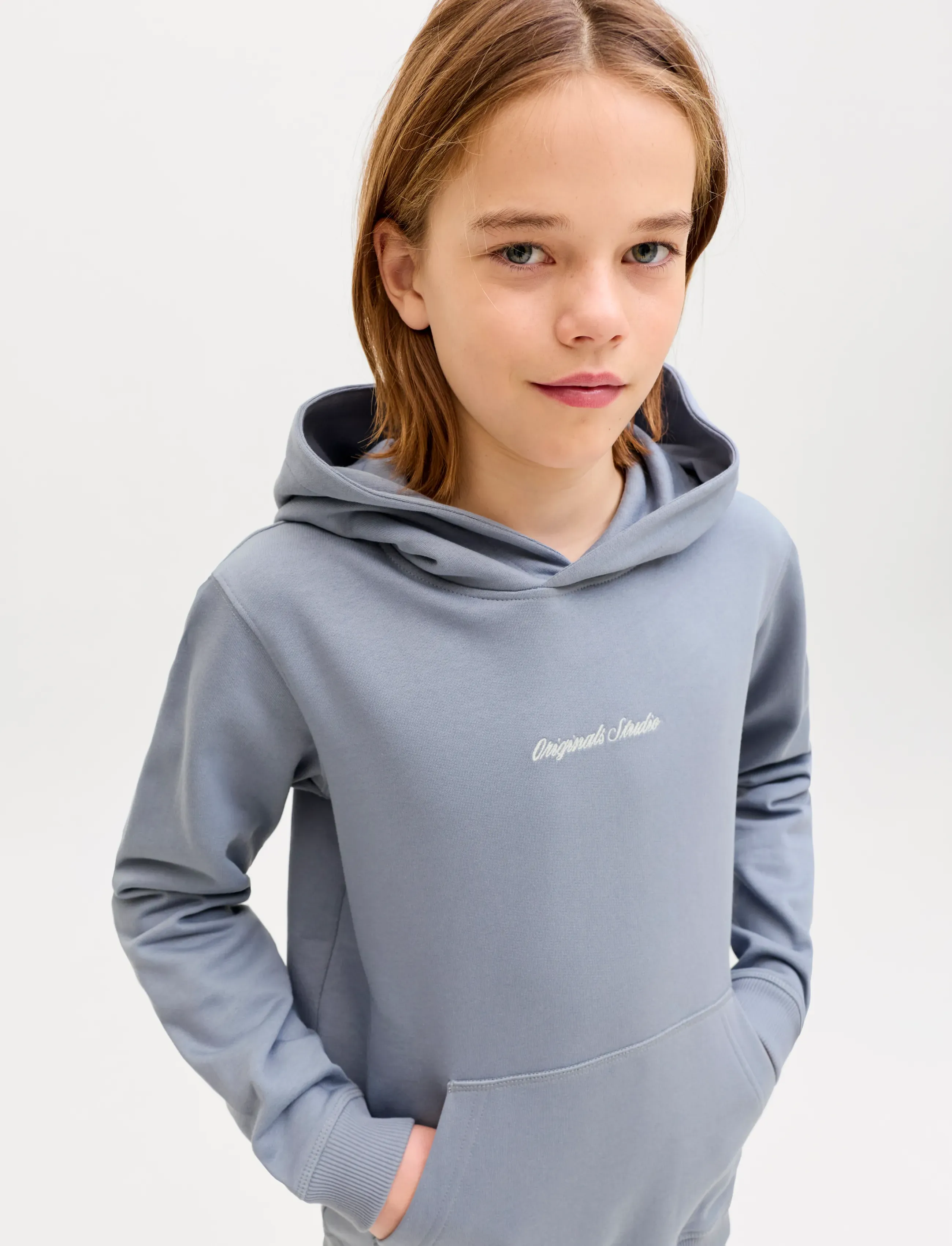 Jack & Jones - JORNORREBRO EMB SWEAT HOOD NOOS JNR - hættetrøjer - tradewinds - 5