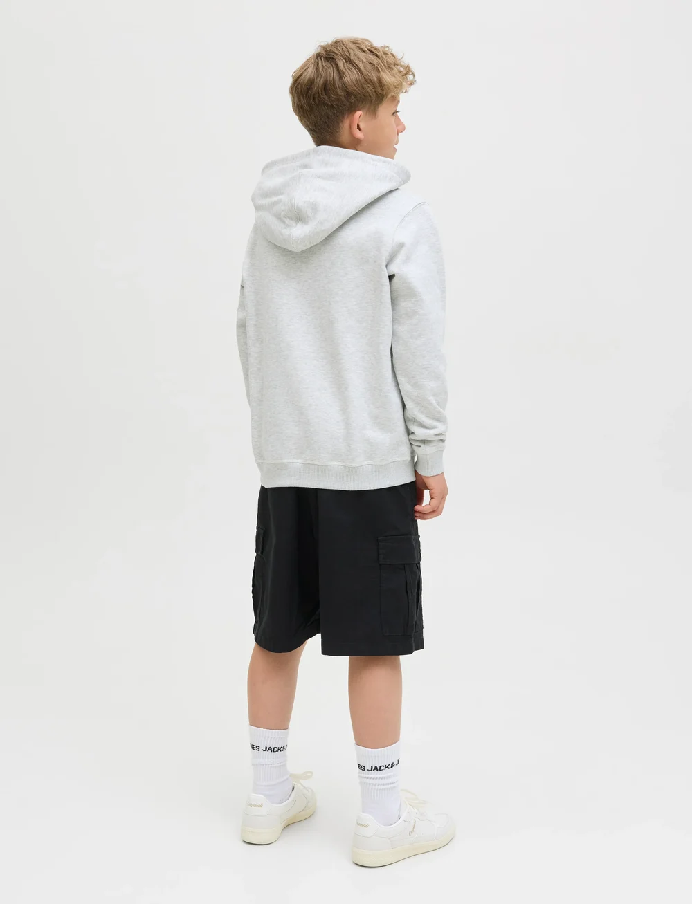 Jack & Jones - JORNORREBRO EMB SWEAT HOOD NOOS JNR - kapuzenpullover - white melange - 2