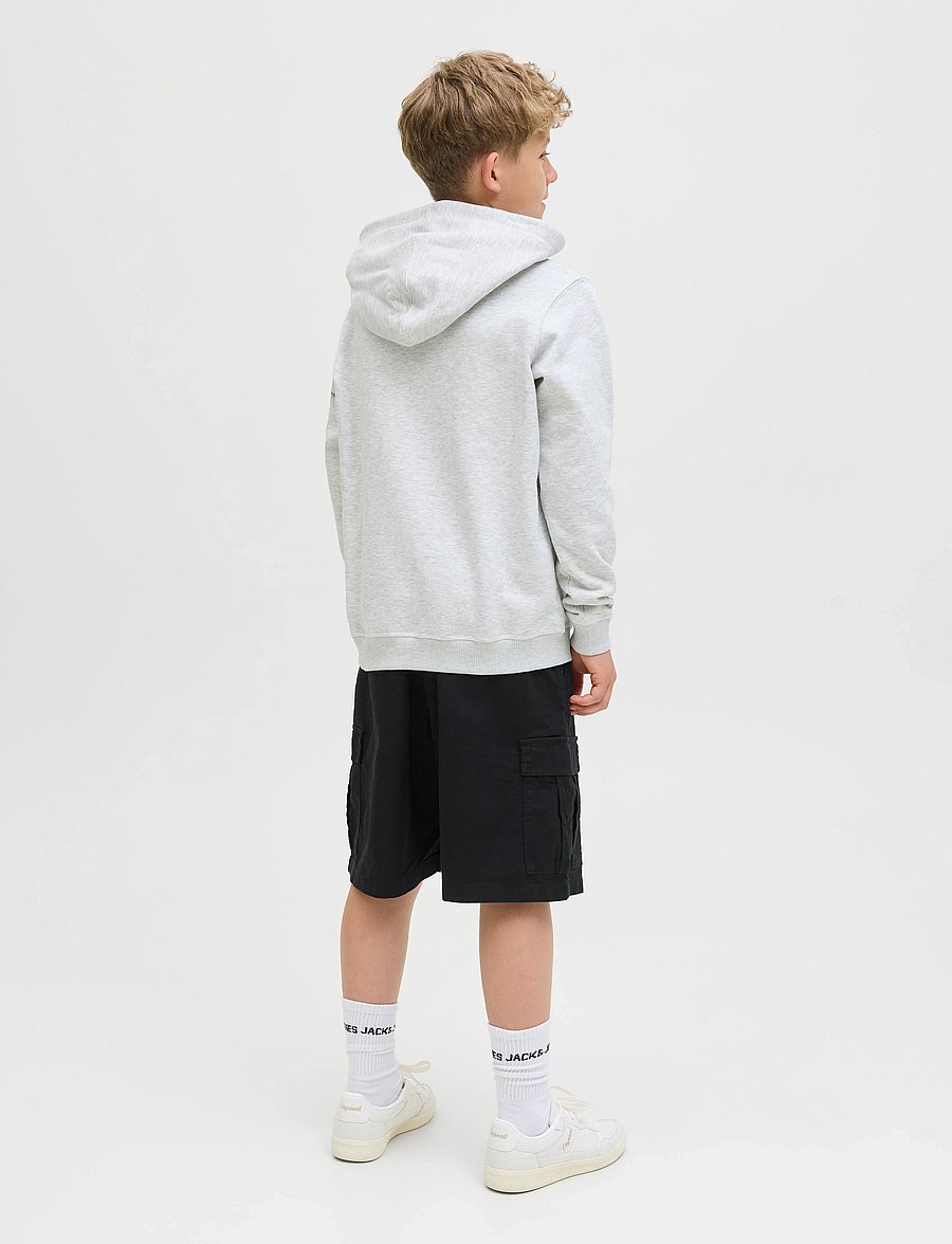 Jack & Jones - JORNORREBRO EMB SWEAT HOOD NOOS JNR - pulls à capuche - white melange - 2