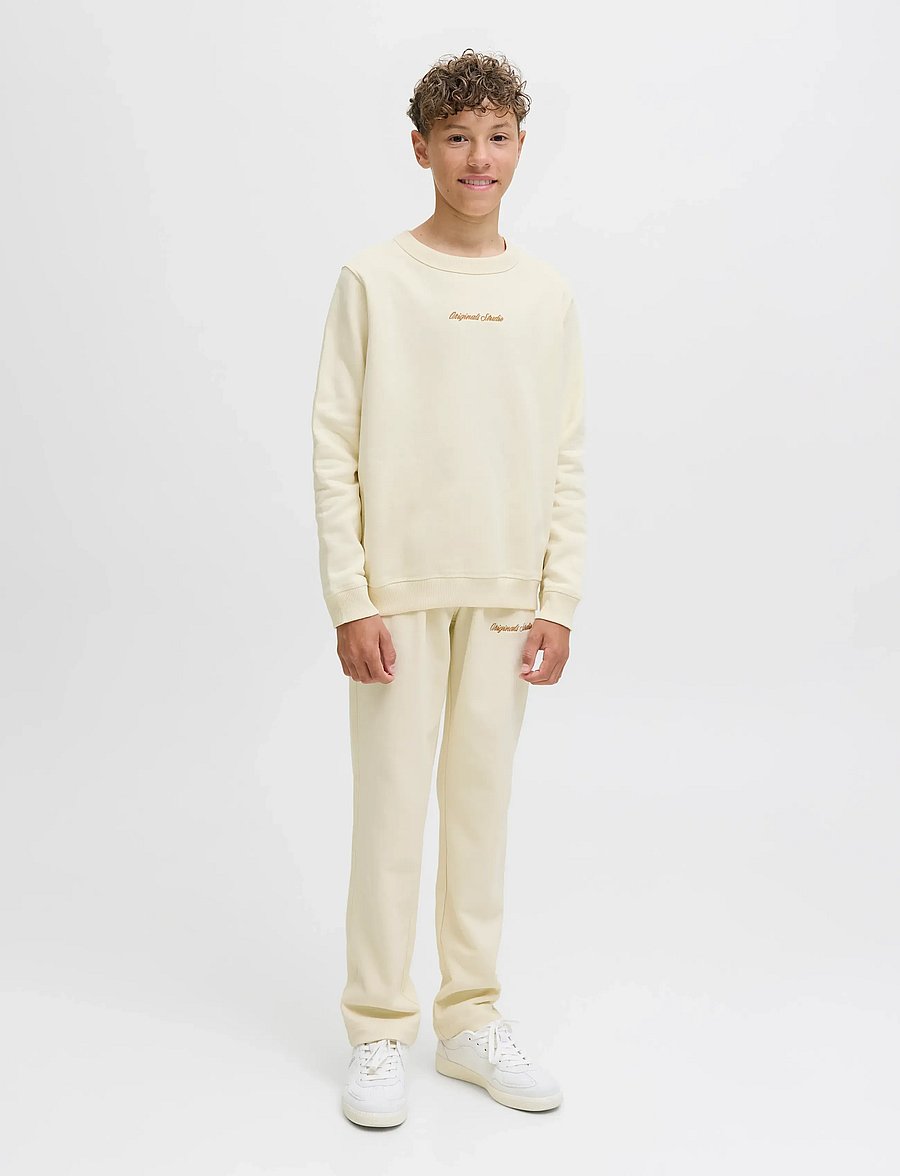 Jack & Jones - JORNORREBRO EMB SWEAT CREW NOOS JNR - sweatshirts - antique white - 3