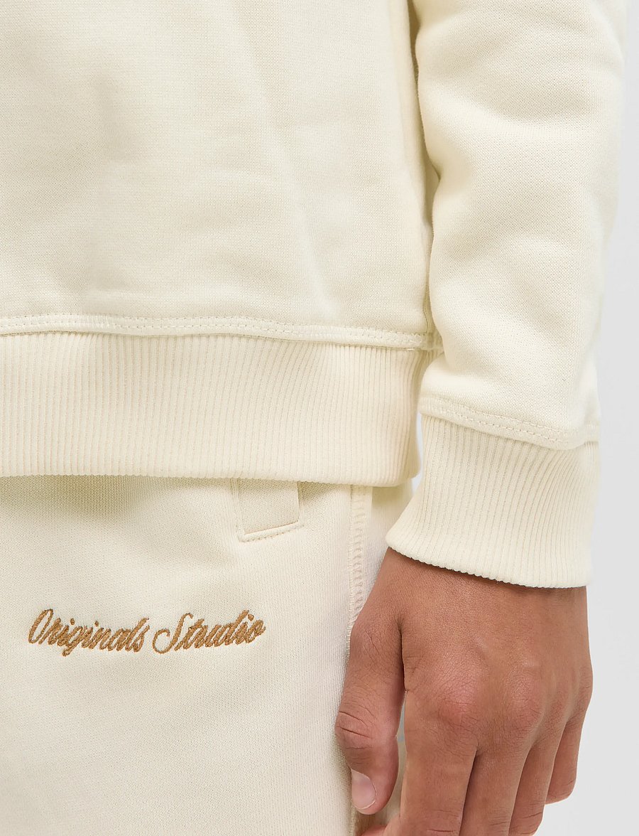 Jack & Jones - JORNORREBRO EMB SWEAT CREW NOOS JNR - sweatshirts - antique white - 4