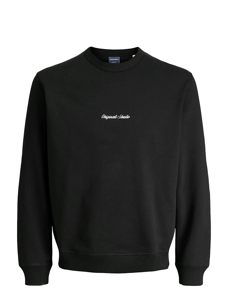 Jack & Jones - JORNORREBRO EMB SWEAT CREW NOOS JNR - sweatshirts - black - 1