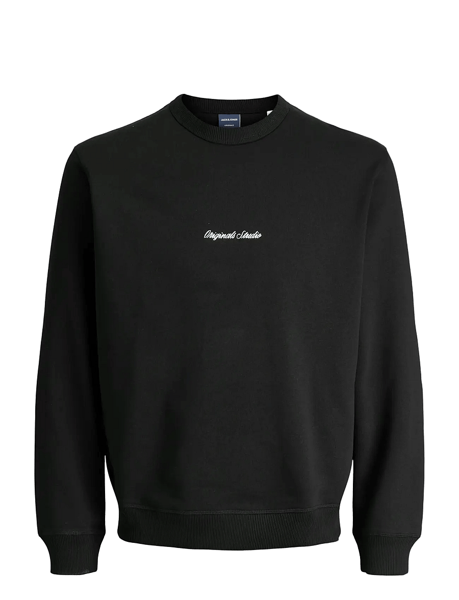 Jack & Jones - JORNORREBRO EMB SWEAT CREW NOOS JNR - džemperiai - black - 1