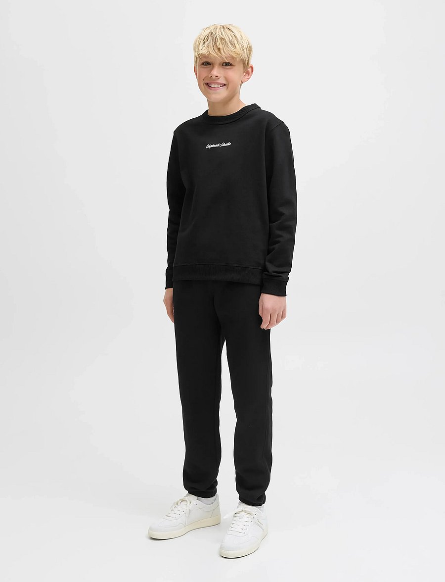 Jack & Jones - JORNORREBRO EMB SWEAT CREW NOOS JNR - džemperiai - black - 3