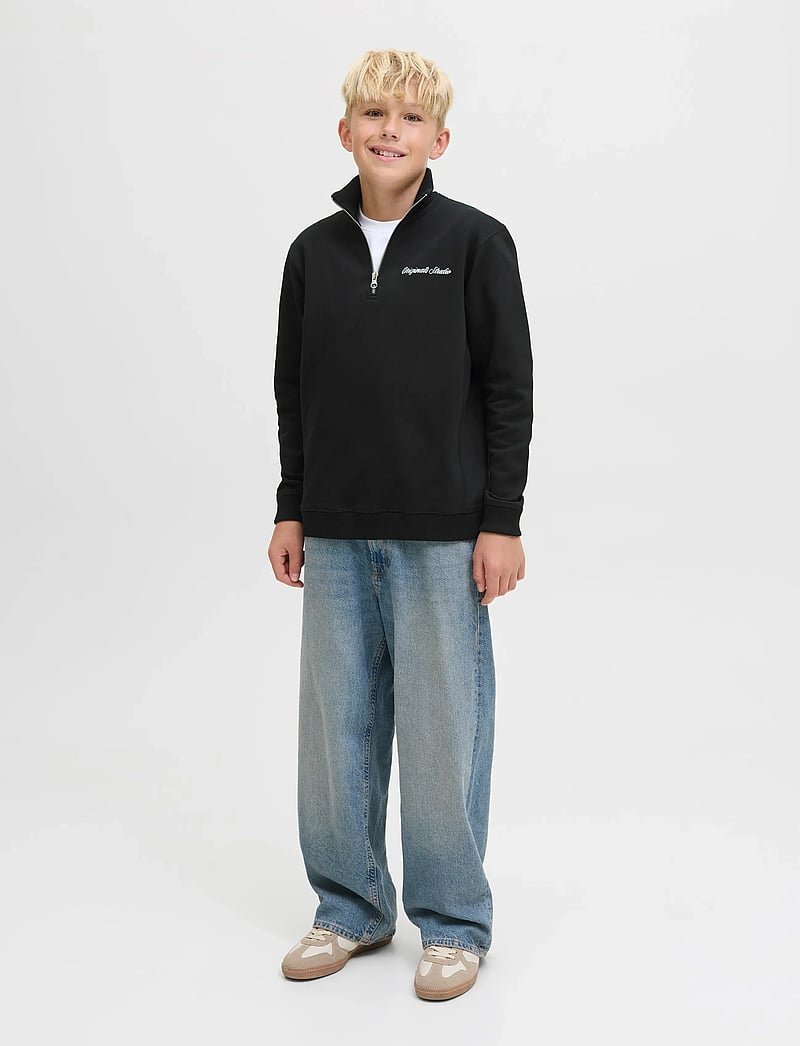 Jack & Jones - JORNORREBRO EMB SWEAT HIGH NECK JNR - sweatshirts - black - 3