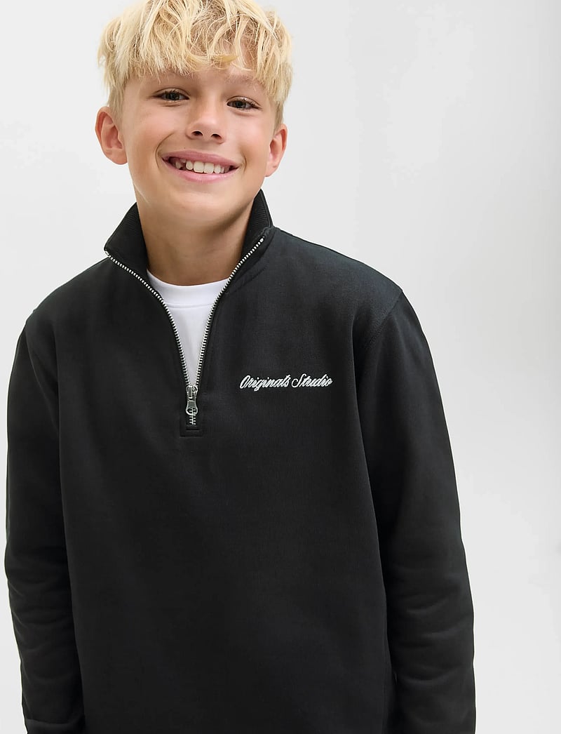 Jack & Jones - JORNORREBRO EMB SWEAT HIGH NECK JNR - sweatshirts - black - 5