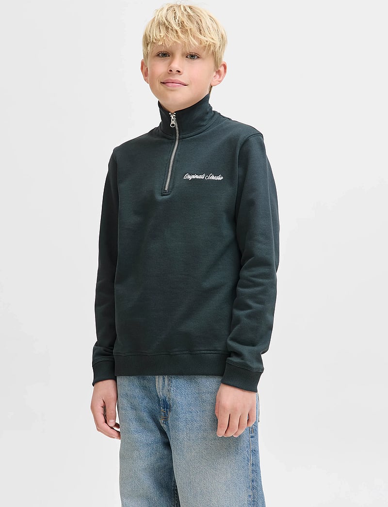 Jack & Jones - JORNORREBRO EMB SWEAT HIGH NECK JNR - sweatshirts - forest river - 0