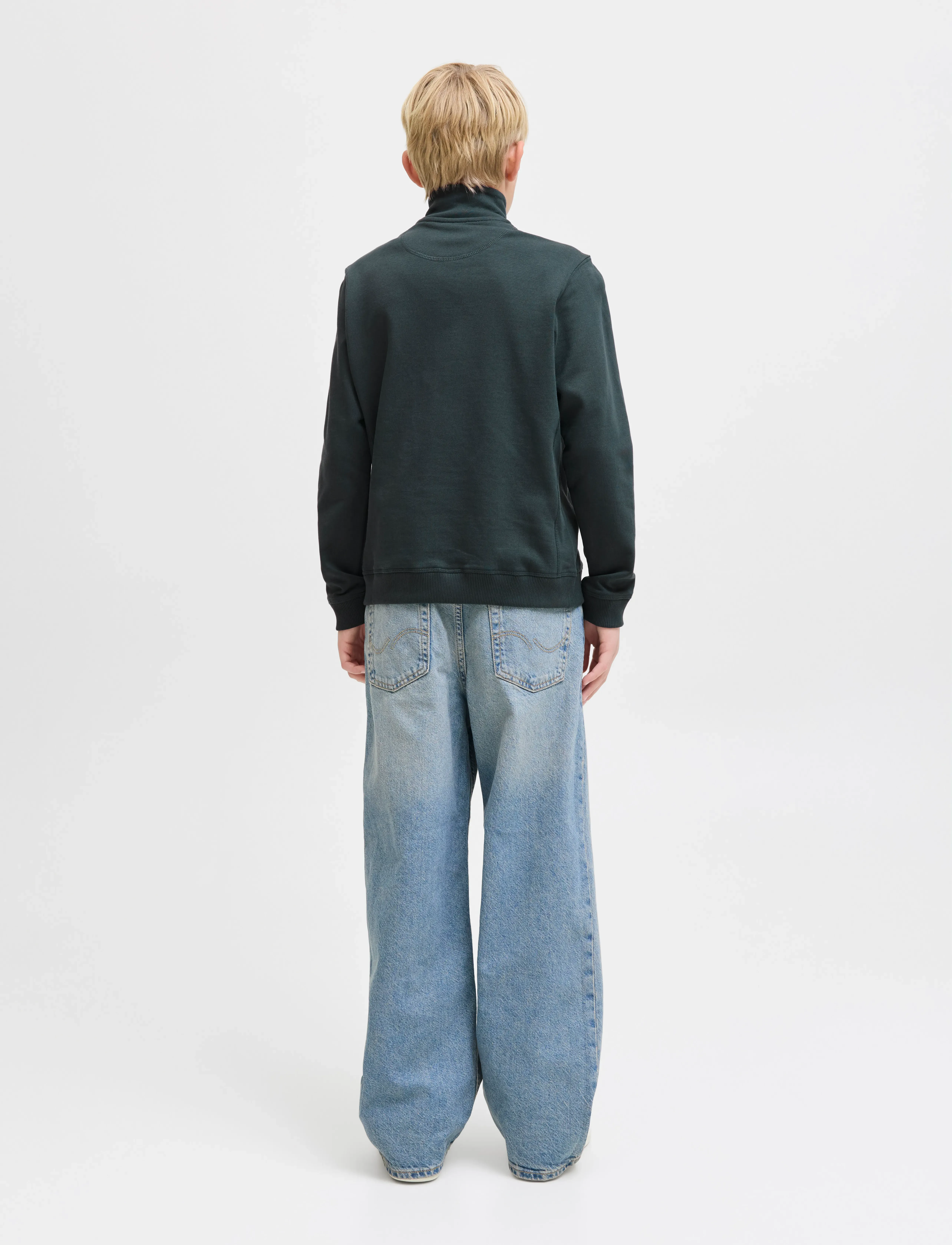 Jack & Jones - JORNORREBRO EMB SWEAT HIGH NECK JNR - sweatshirts - forest river - 2