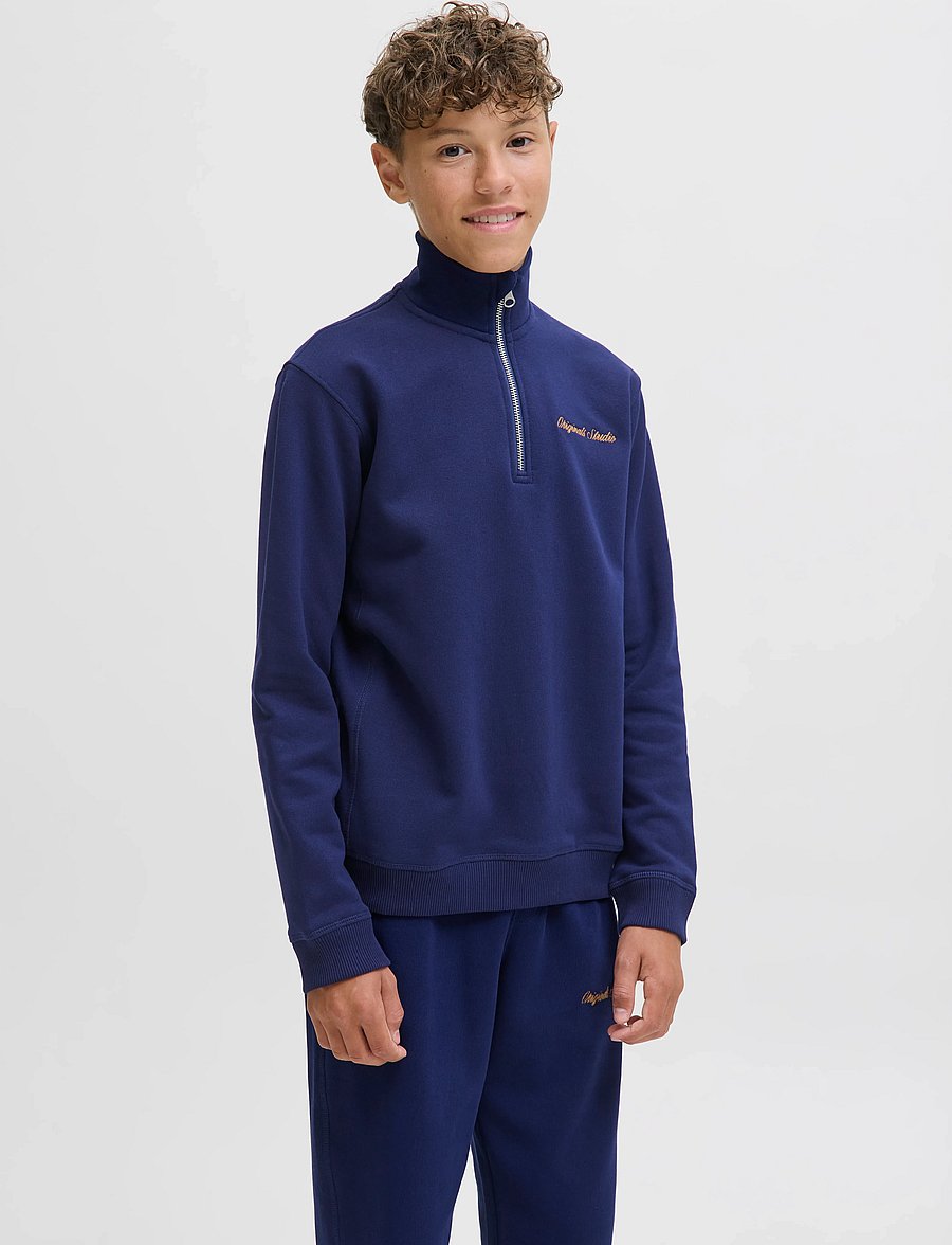 Jack & Jones - JORNORREBRO EMB SWEAT HIGH NECK JNR - sweat-shirt - ocean cavern - 0