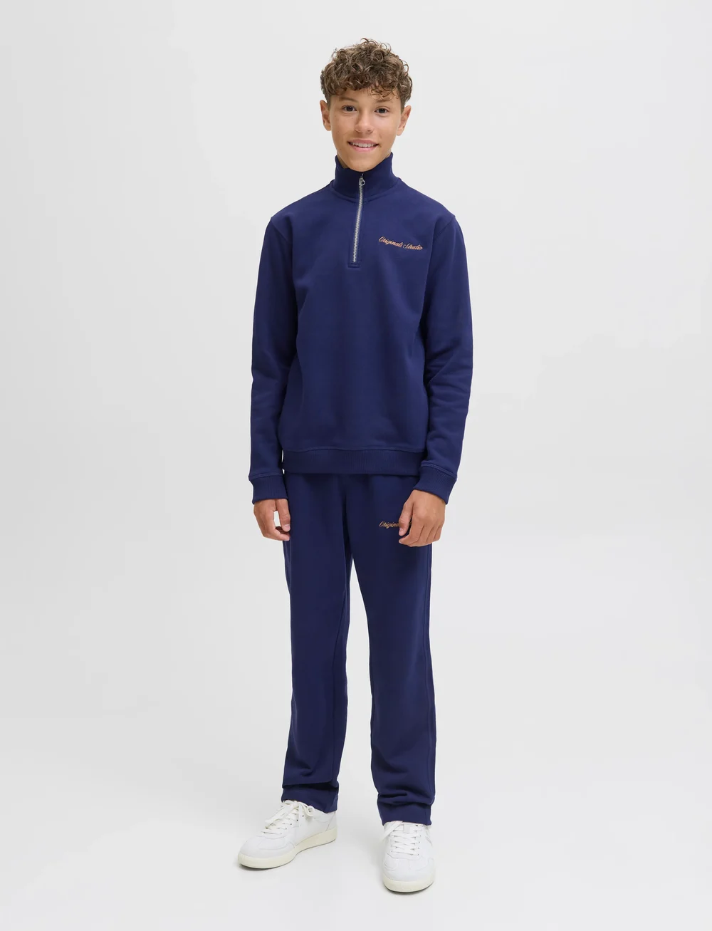 Jack & Jones - JORNORREBRO EMB SWEAT HIGH NECK JNR - sweatshirts - ocean cavern - 3