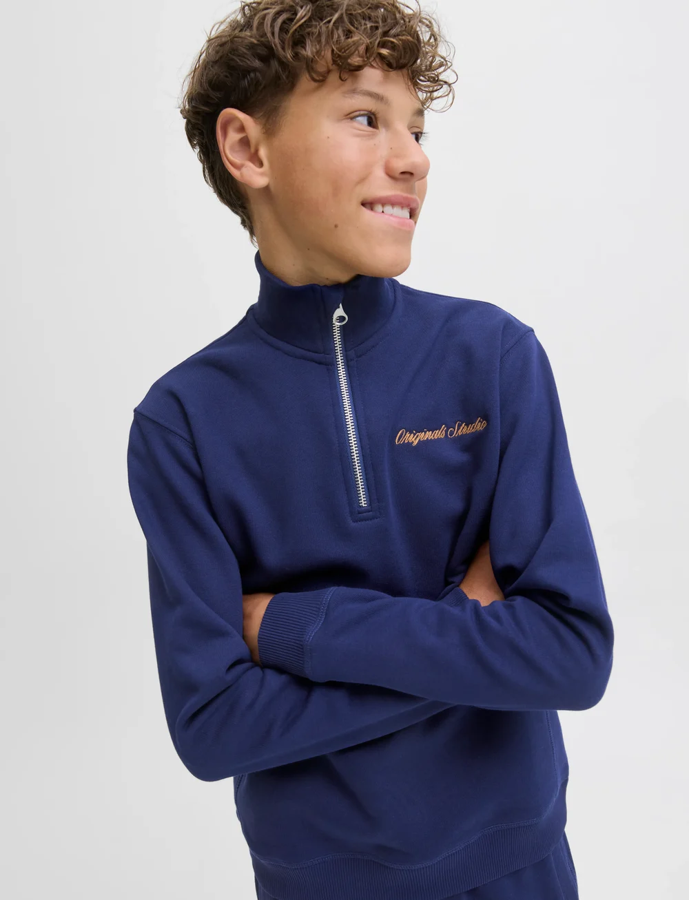 Jack & Jones - JORNORREBRO EMB SWEAT HIGH NECK JNR - sweatshirts - ocean cavern - 5