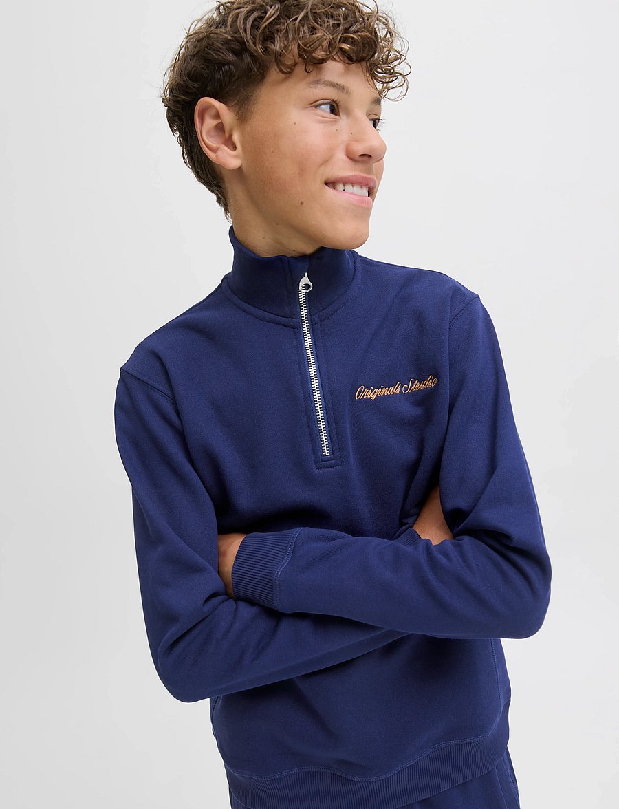 Jack & Jones - JORNORREBRO EMB SWEAT HIGH NECK JNR - sweat-shirt - ocean cavern - 5