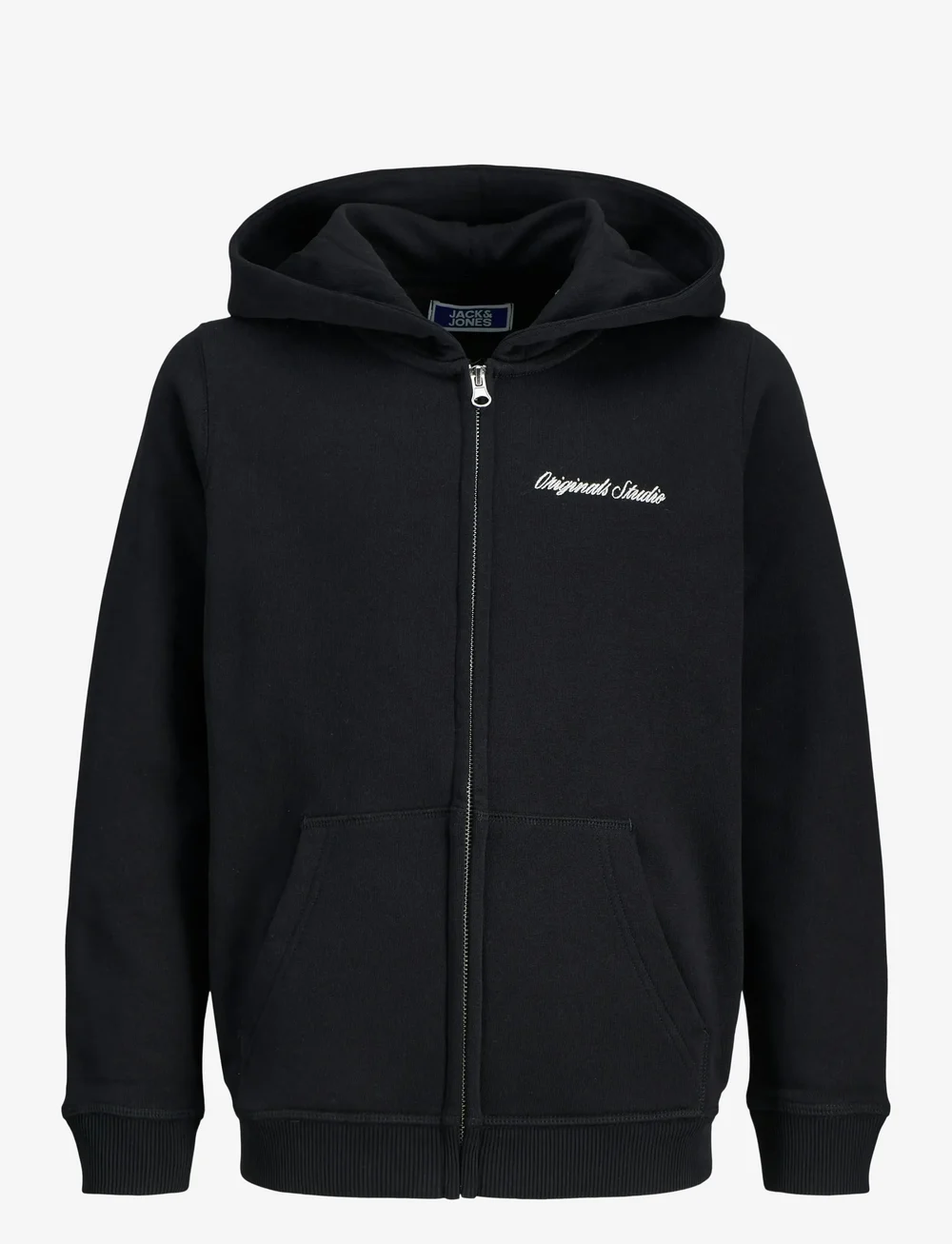 Jack & Jones - JORNORREBRO EMB SWEAT ZIP HOOD JNR - kapuzenpullover - black - 1