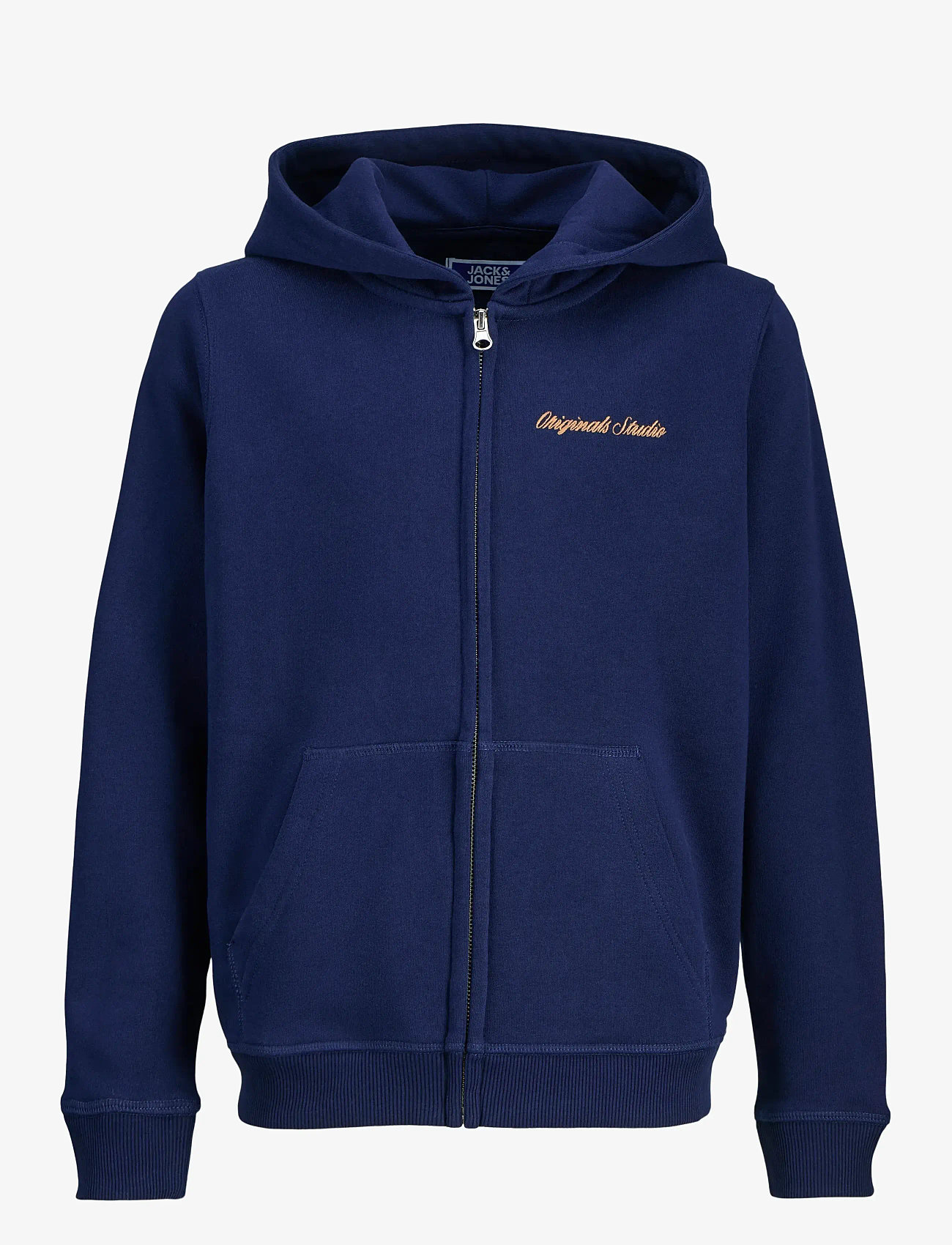 Jack & Jones - JORNORREBRO EMB SWEAT ZIP HOOD JNR - huvtröjor - ocean cavern - 1