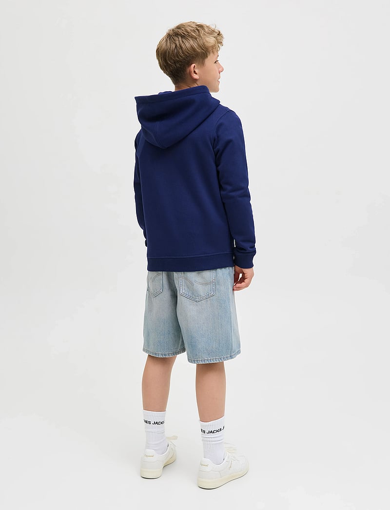 Jack & Jones - JORNORREBRO EMB SWEAT ZIP HOOD JNR - huvtröjor - ocean cavern - 3