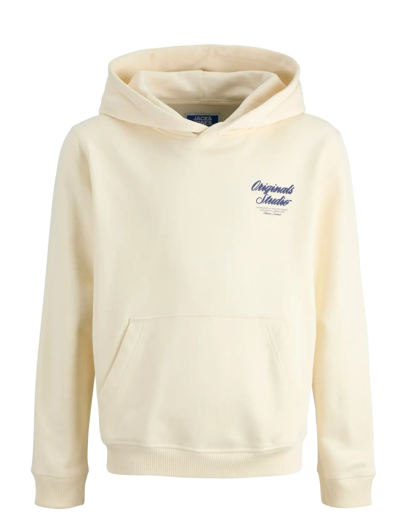 JACK & JONES Jornorrebro Typo Back Sweat Hood Sn Jnr Cream - 176 - Kinder