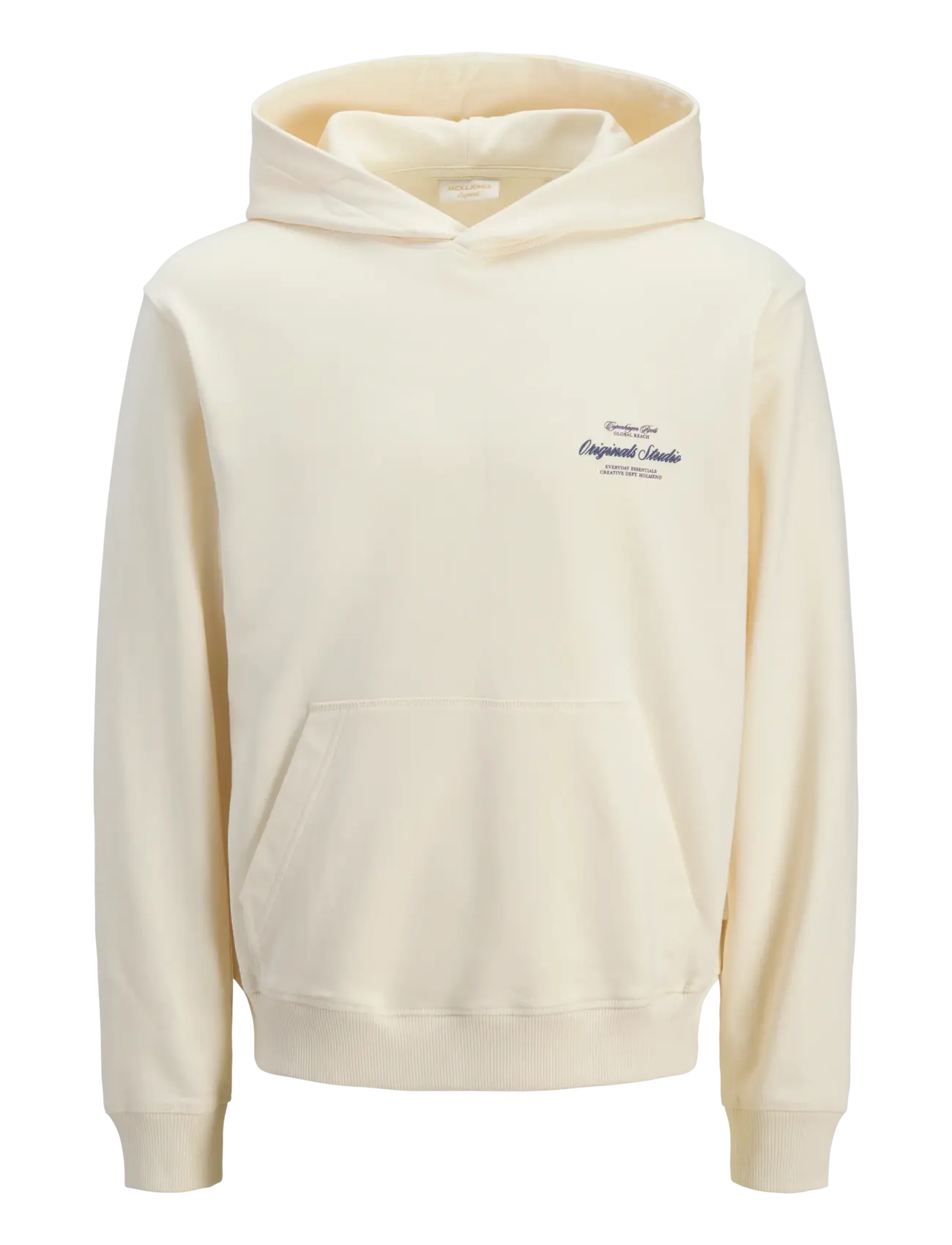JACK & JONES Jornorrebro Typo Back Sweat Hood Sn Jnr Cream - 152 - Kinder