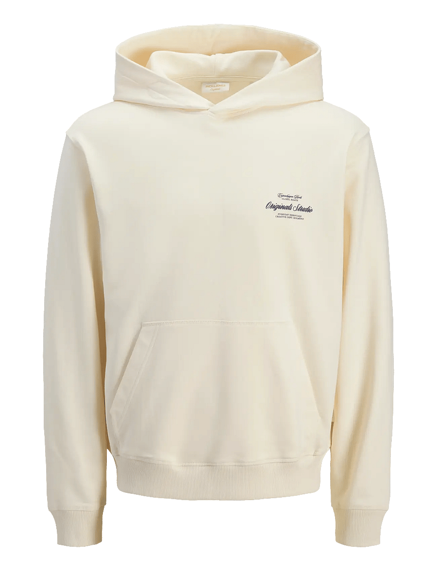 Jack & Jones - JORNORREBRO TYPO BACK SWEAT HOOD SN JNR - kapuzenpullover - antique white - 1