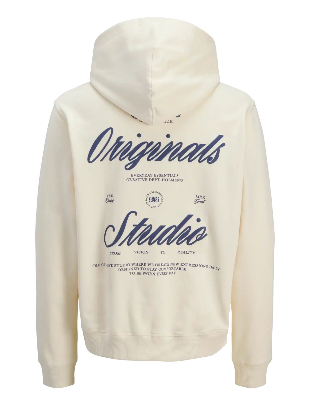 Jack & Jones - JORNORREBRO TYPO BACK SWEAT HOOD SN JNR - kapuzenpullover - antique white - 2