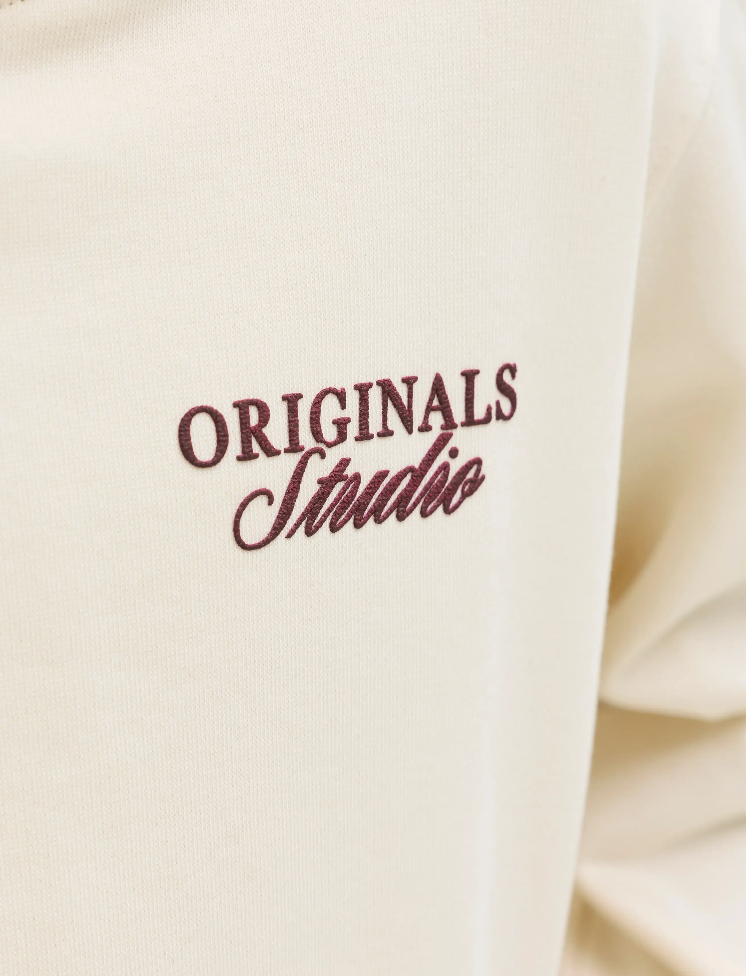 Jack & Jones - JORNORREBRO TYPO BACK SWEAT HOOD SN JNR - hættetrøjer - antique white - 5