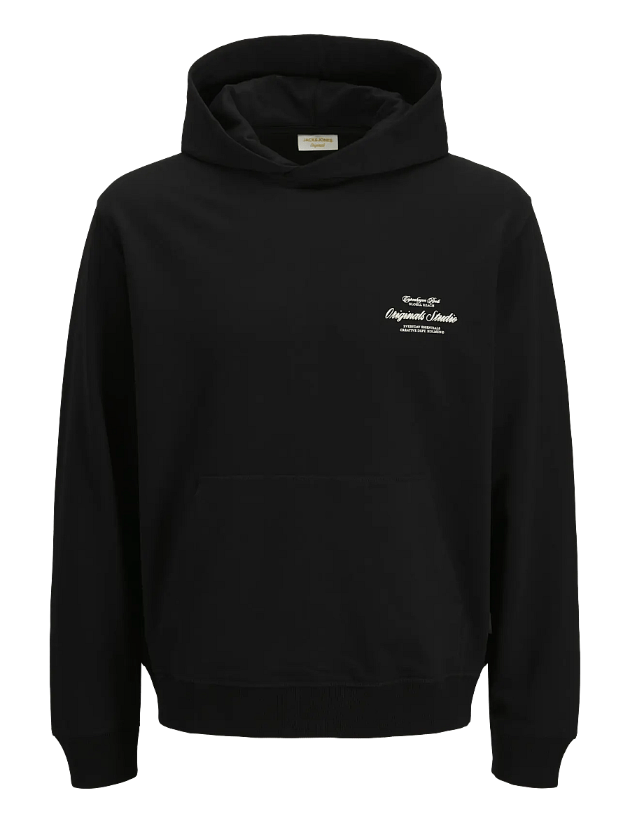 Jack & Jones - JORNORREBRO TYPO BACK SWEAT HOOD SN JNR - kapuzenpullover - black - 1