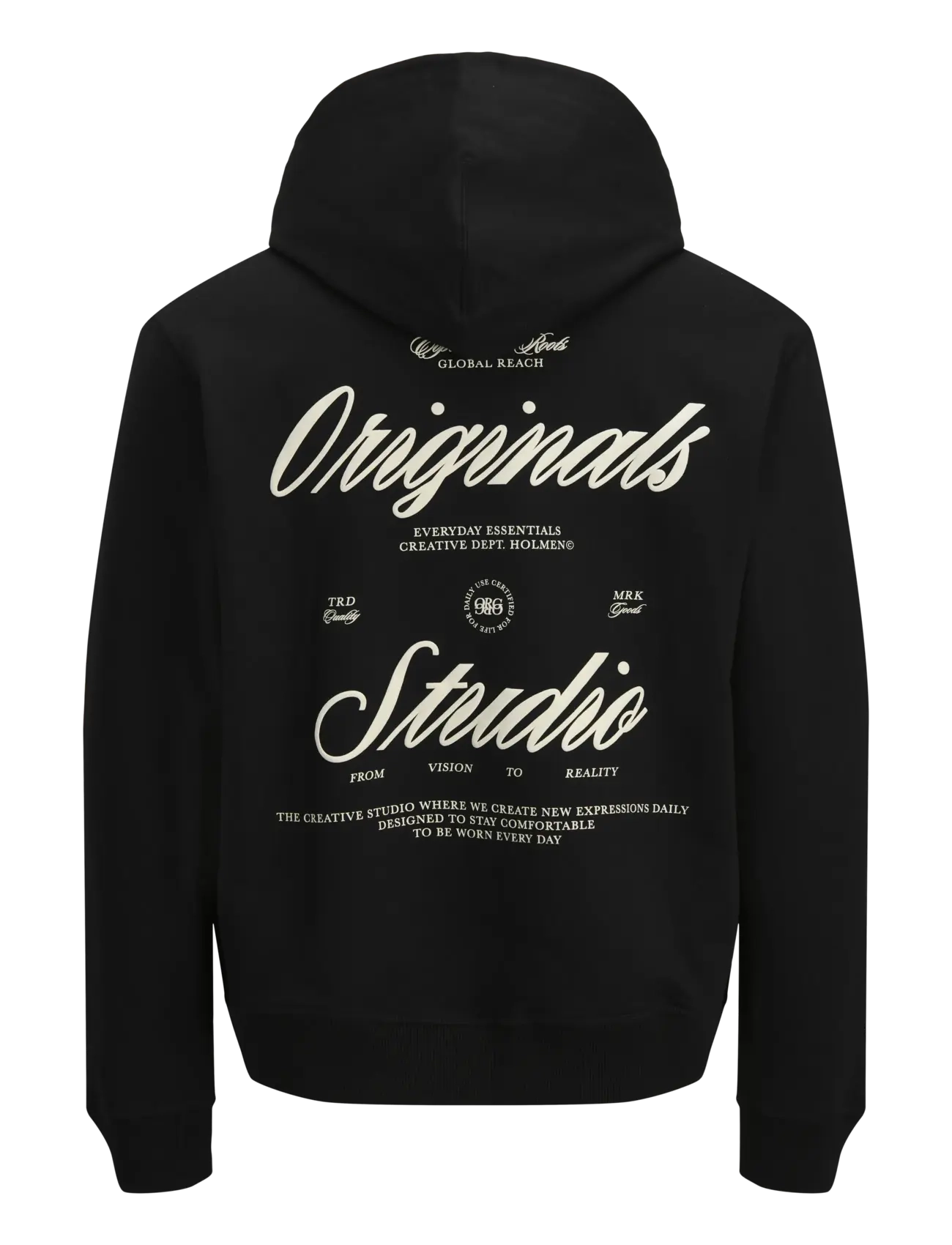 Jack & Jones - JORNORREBRO TYPO BACK SWEAT HOOD SN JNR - kapuzenpullover - black - 2