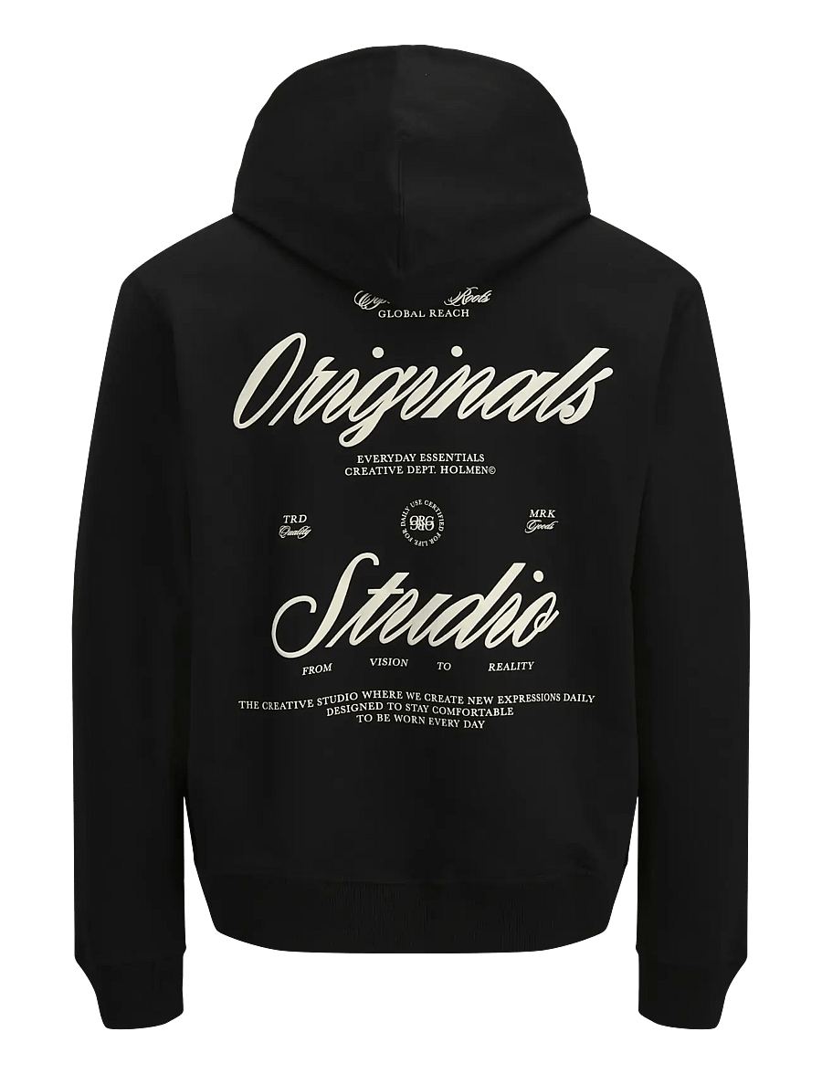 Jack & Jones - JORNORREBRO TYPO BACK SWEAT HOOD SN JNR - kapuzenpullover - black - 2