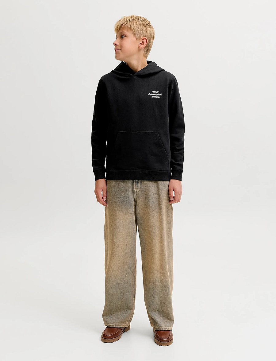 Jack & Jones - JORNORREBRO TYPO BACK SWEAT HOOD SN JNR - kapuzenpullover - black - 4