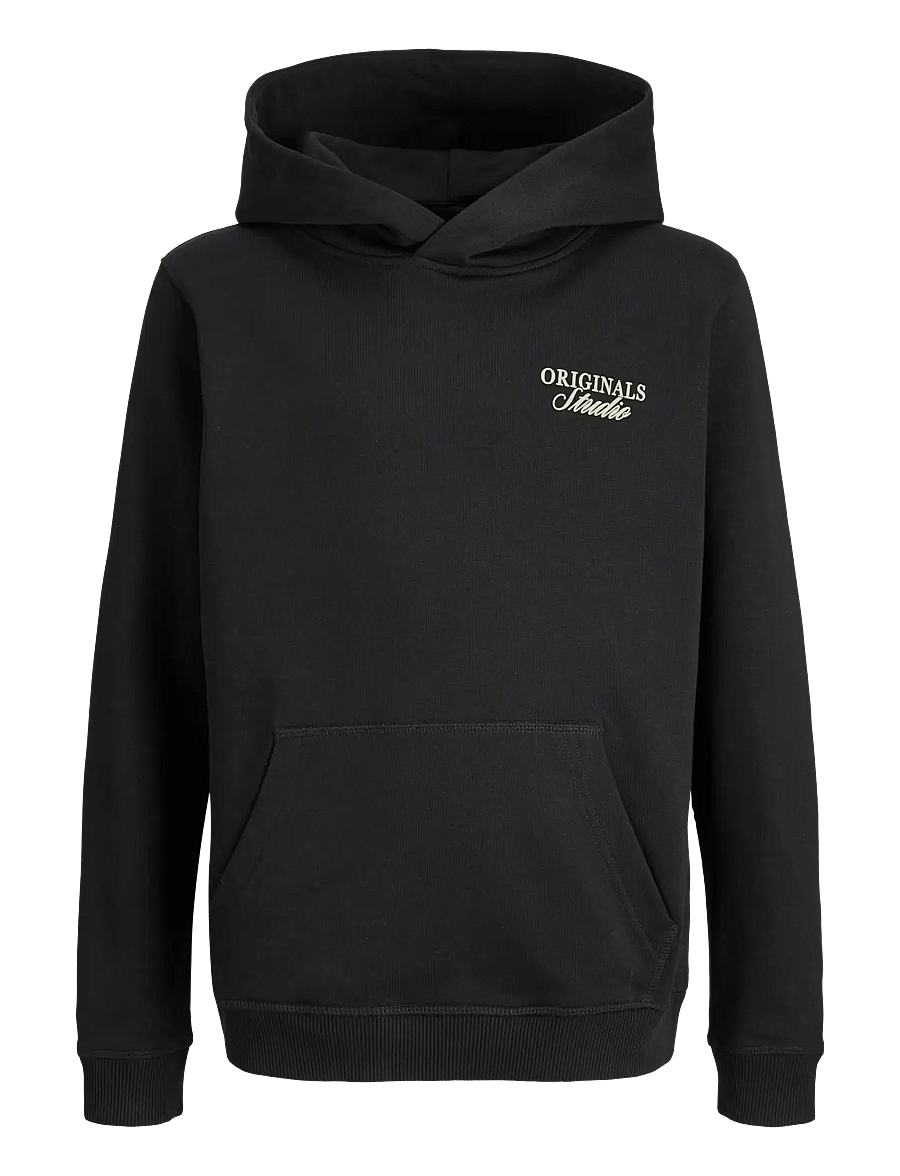 Jack & Jones - JORNORREBRO TYPO BACK SWEAT HOOD SN JNR - kapuzenpullover - black - 1