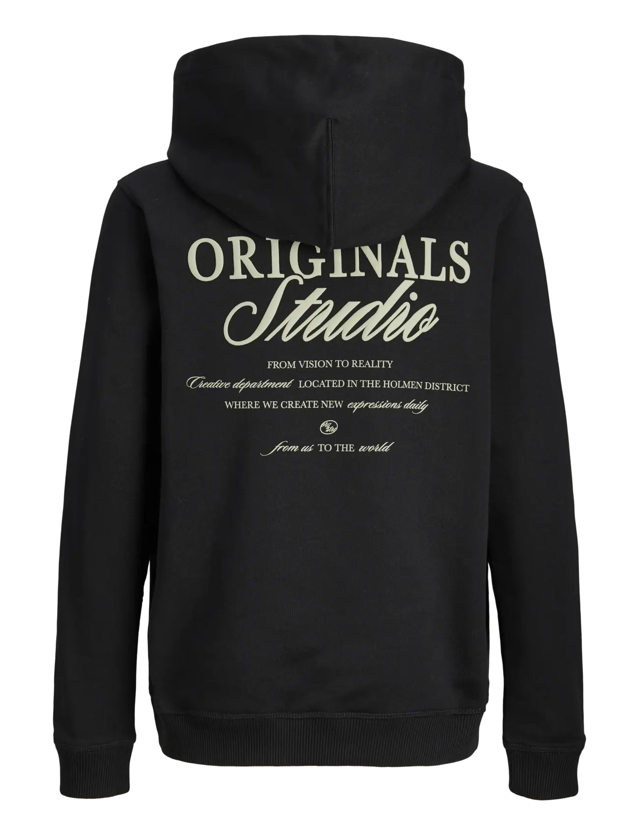 Jack & Jones - JORNORREBRO TYPO BACK SWEAT HOOD SN JNR - hættetrøjer - black - 2