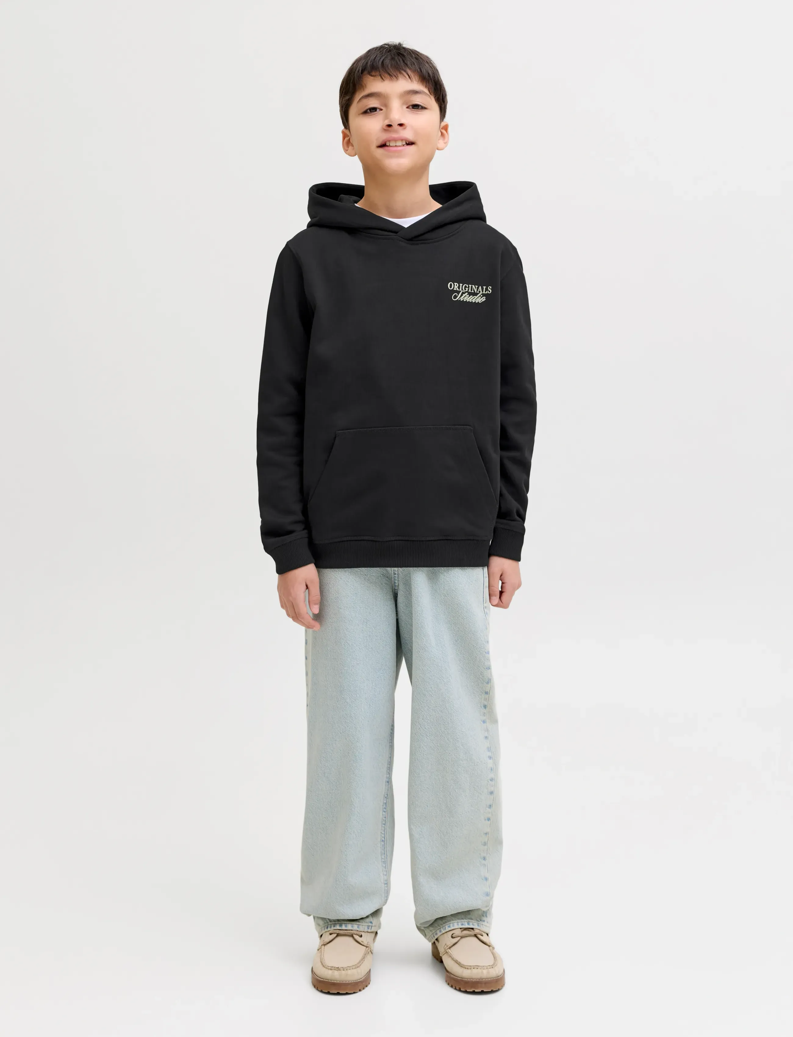 Jack & Jones - JORNORREBRO TYPO BACK SWEAT HOOD SN JNR - hættetrøjer - black - 4