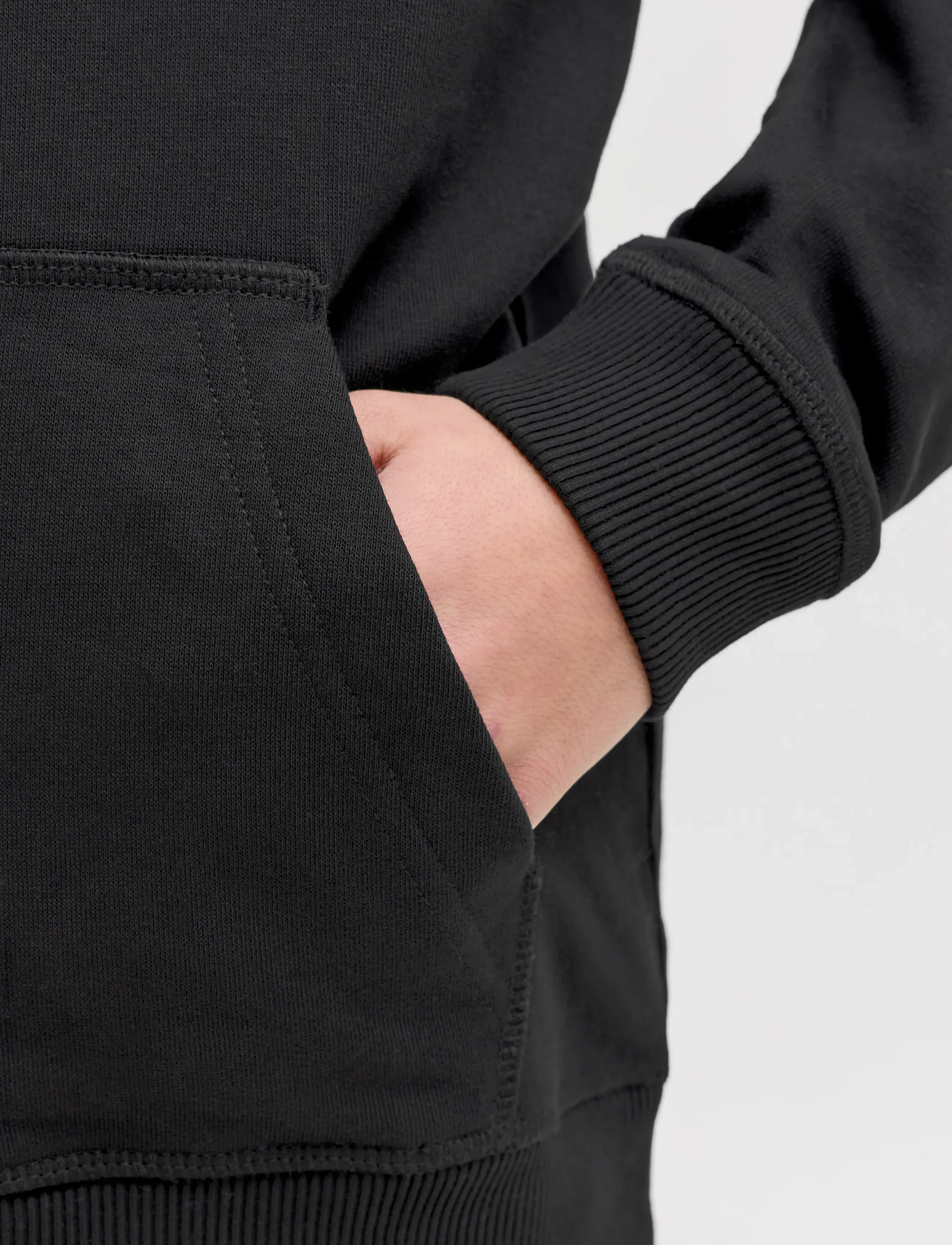 Jack & Jones - JORNORREBRO TYPO BACK SWEAT HOOD SN JNR - hættetrøjer - black - 5