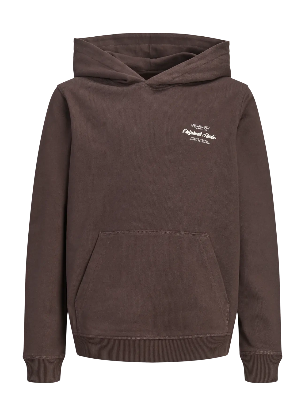 Jack & Jones JORNORREBRO TYPO BACK SWEAT HOOD SN JNR - Hoodies - JAVA / brown