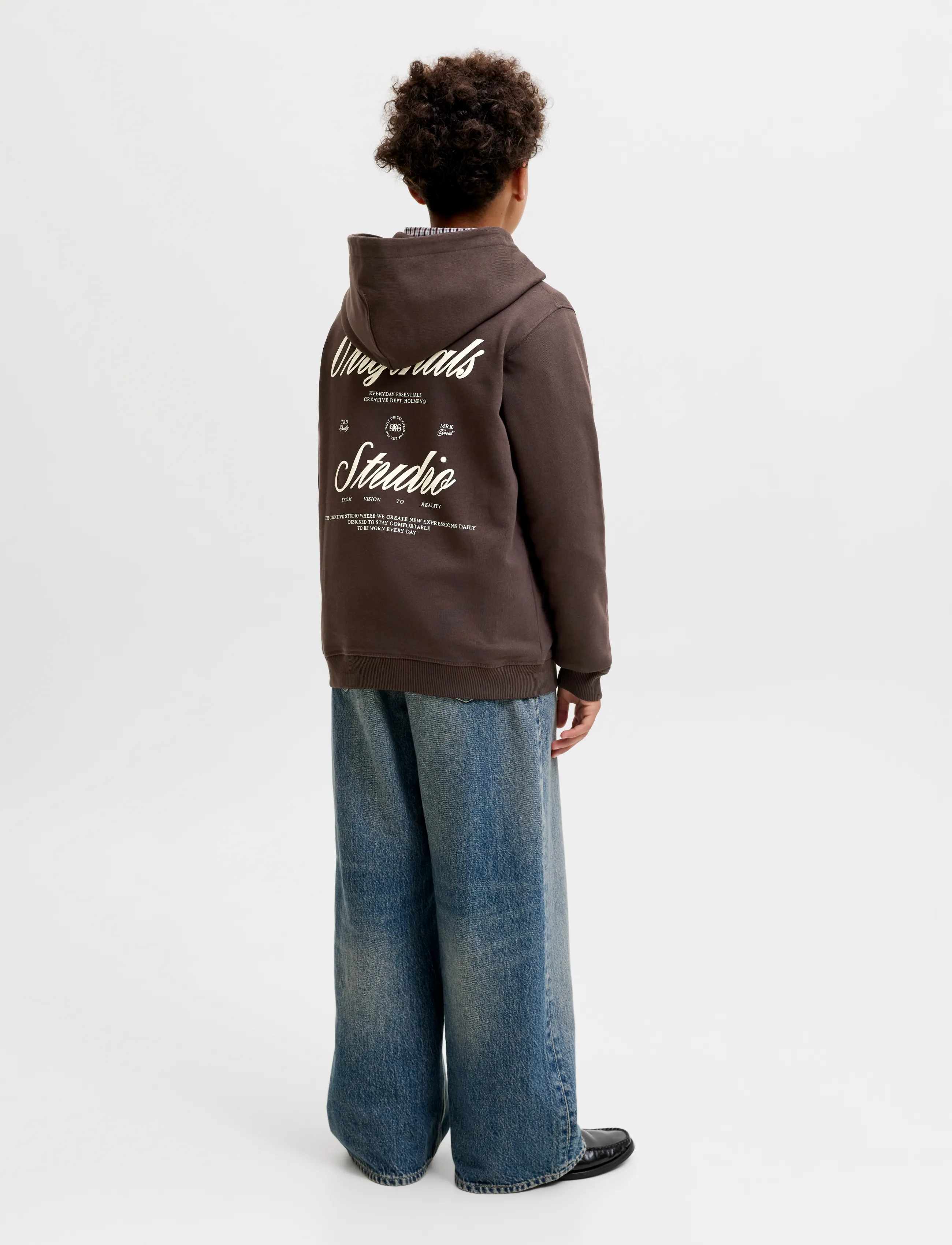 Jack & Jones - JORNORREBRO TYPO BACK SWEAT HOOD SN JNR - kapuzenpullover - java - 3
