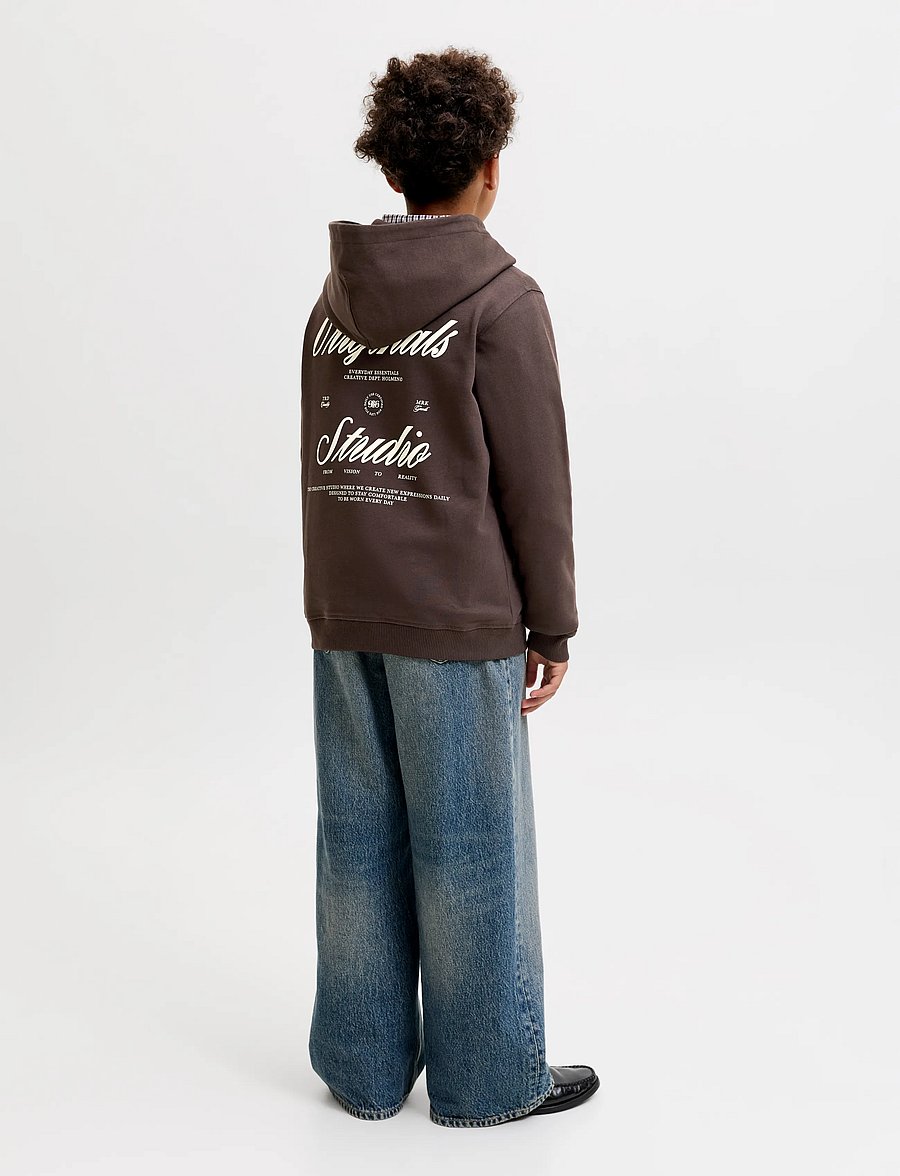 Jack & Jones - JORNORREBRO TYPO BACK SWEAT HOOD SN JNR - kapuzenpullover - java - 3